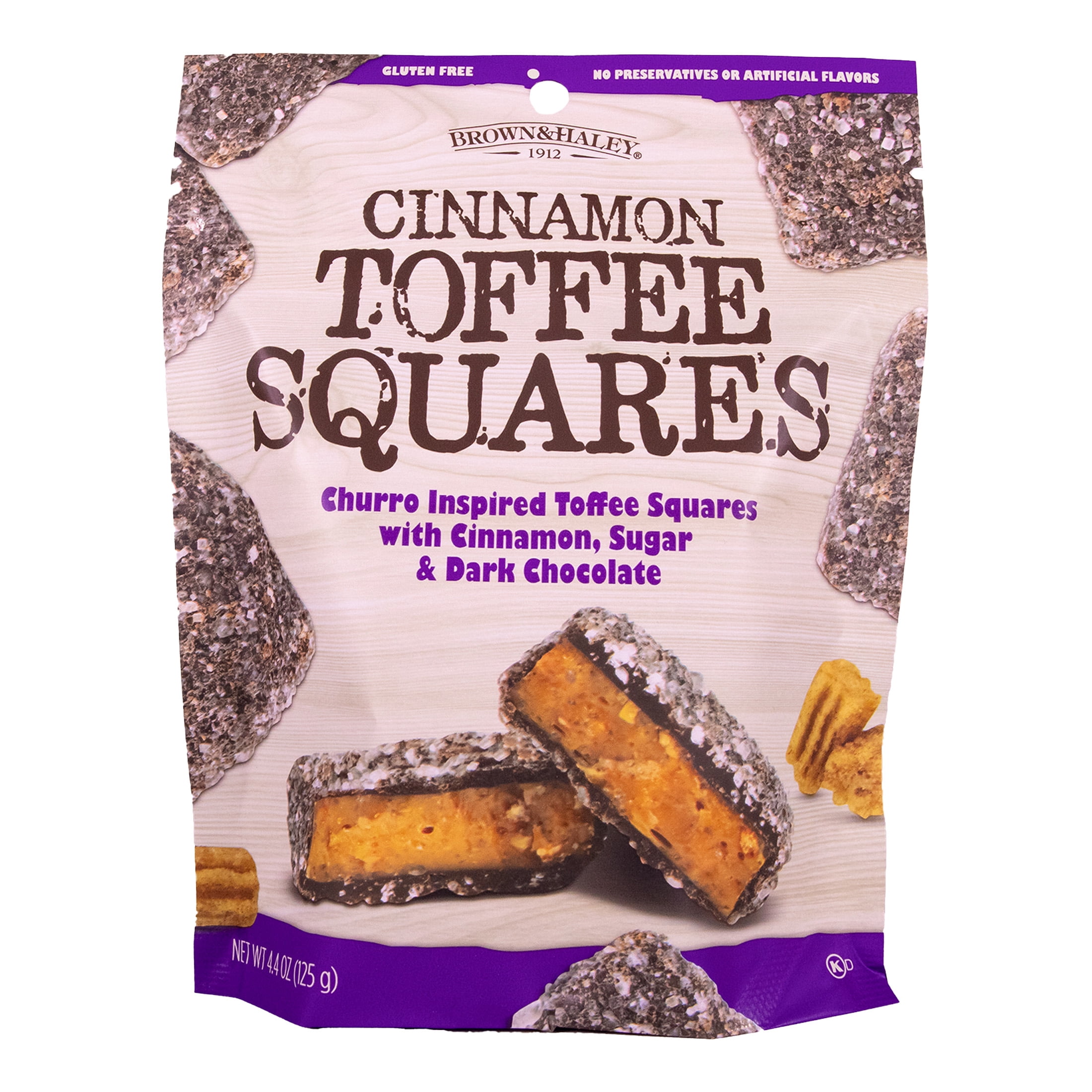 Brown & Haley Chocolate Covered Nuts 4.4oz Dark Choco Cinnamon Toffee Squares