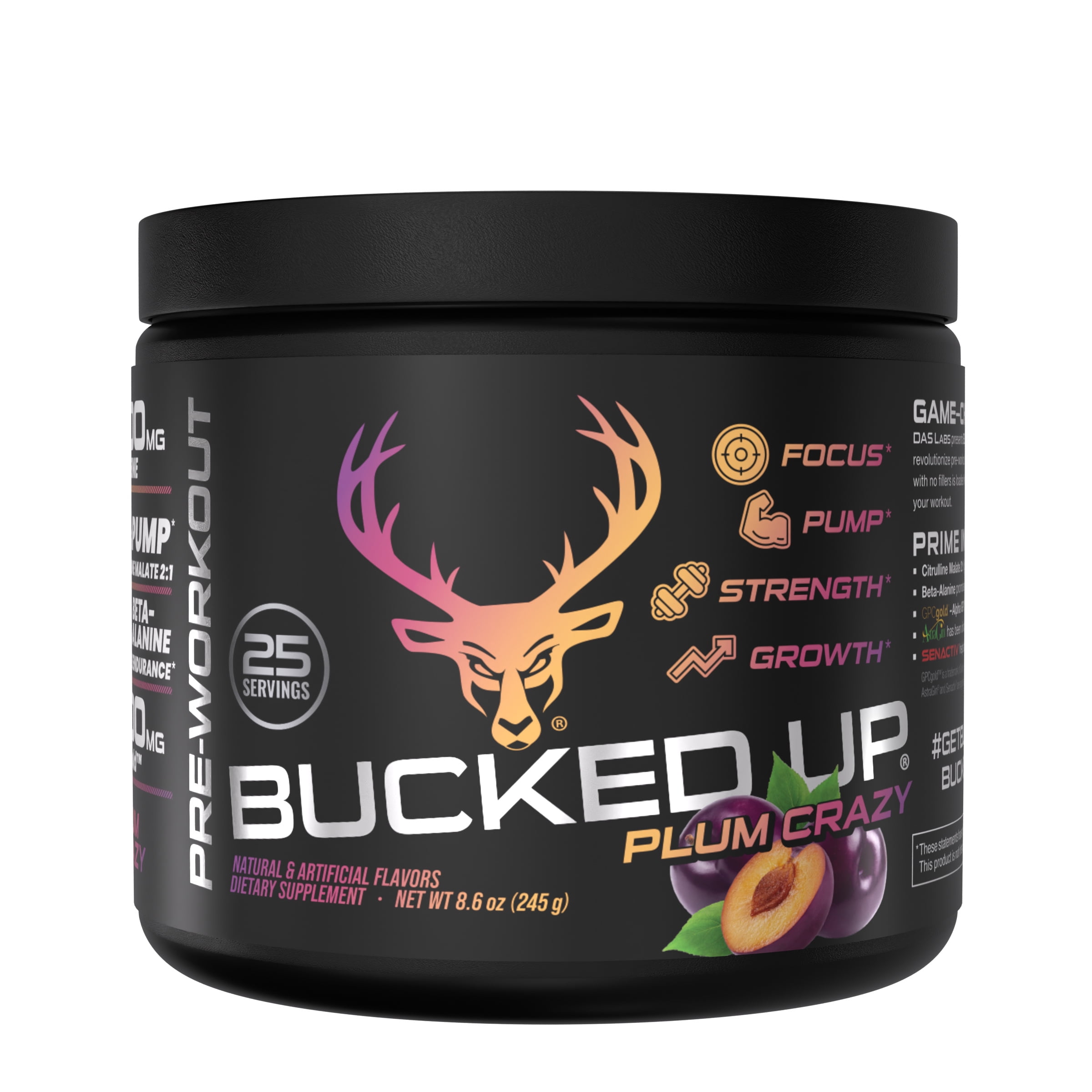 Bucked Up Preworkout Supplement Plum 25 Serve