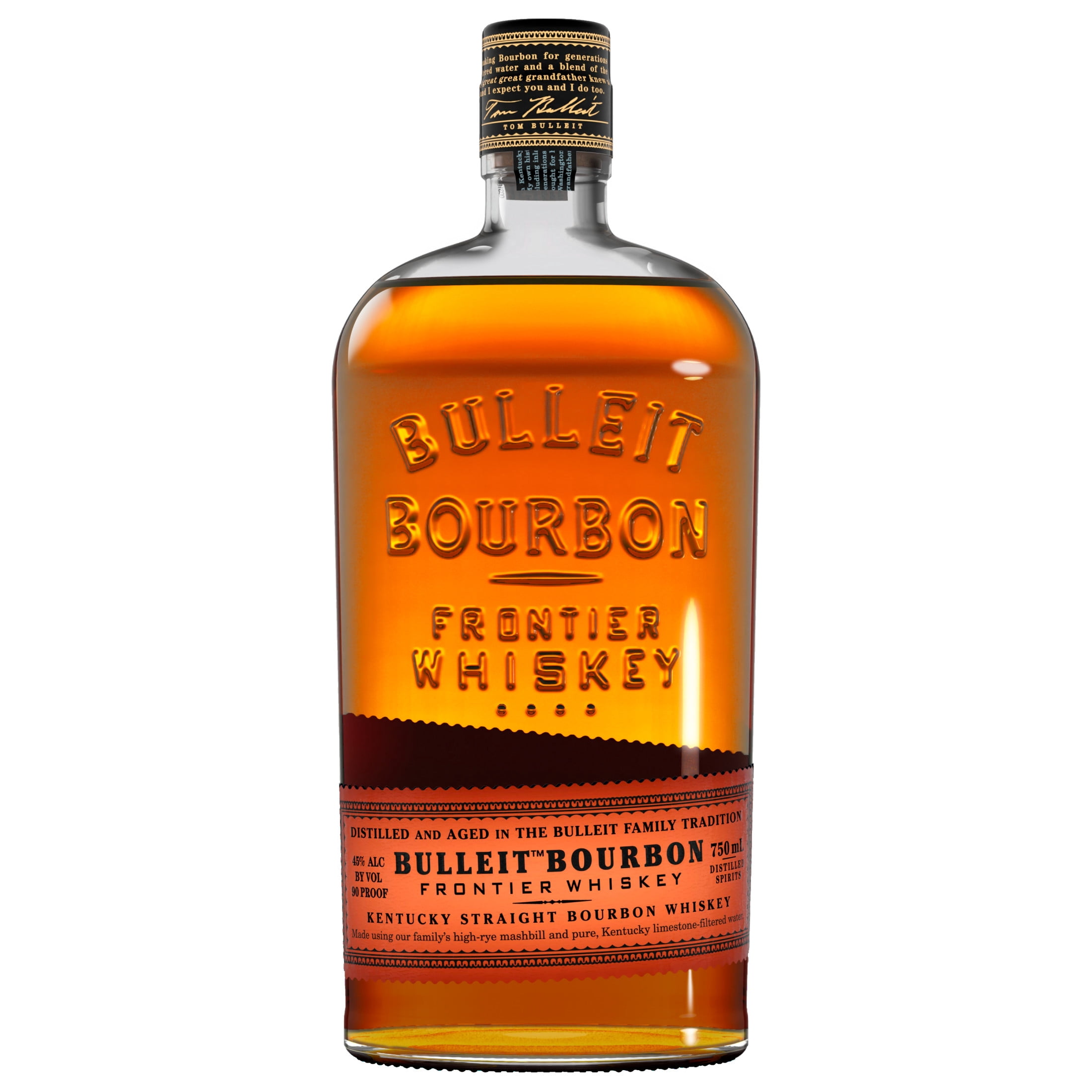 Bulleit Bourbon Whiskey, 750 mL, 45% ABV