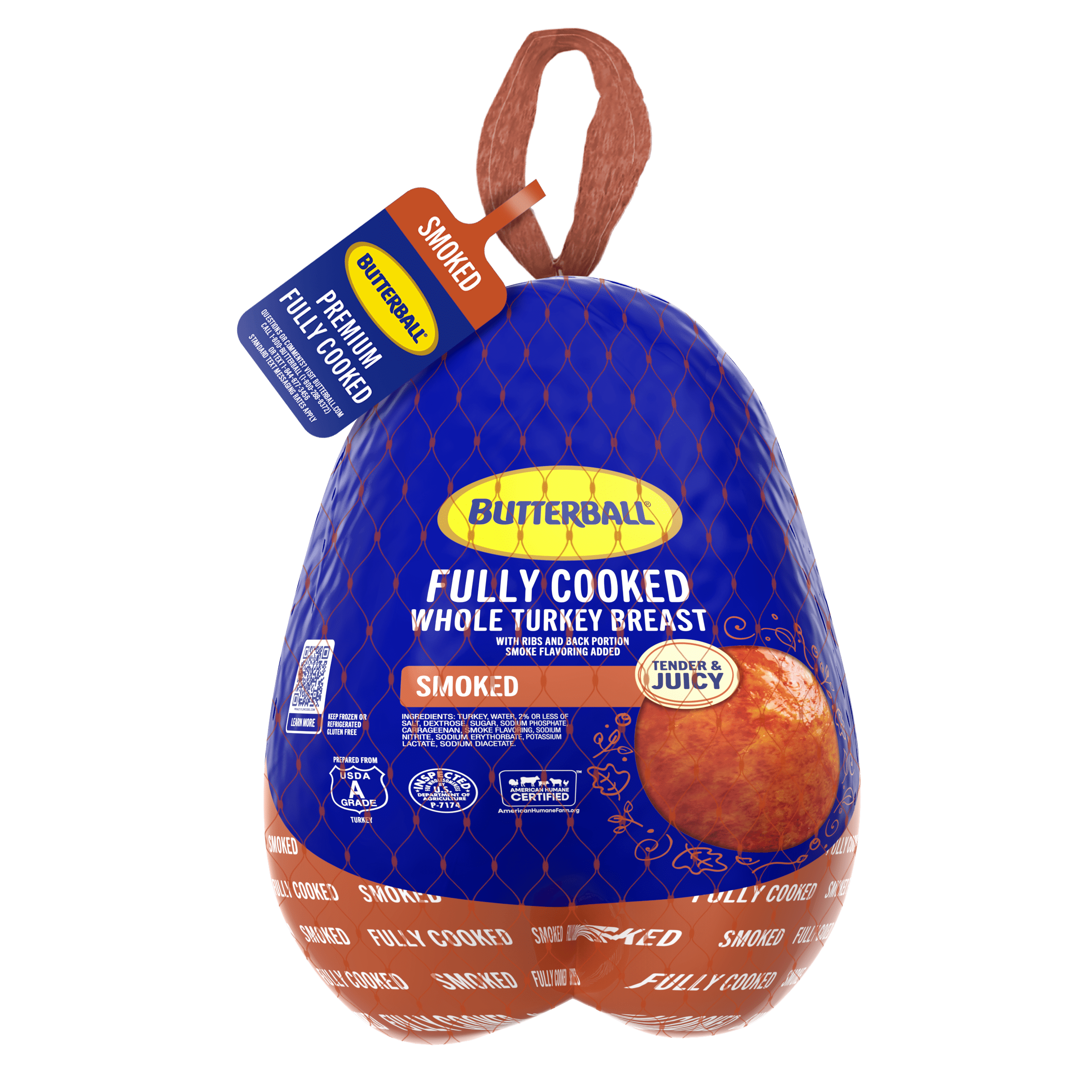 Butterball Smoked Fully Cooked Turkey Breast, Frozen, 6 - 9 Pounds, Serves 2 - 6