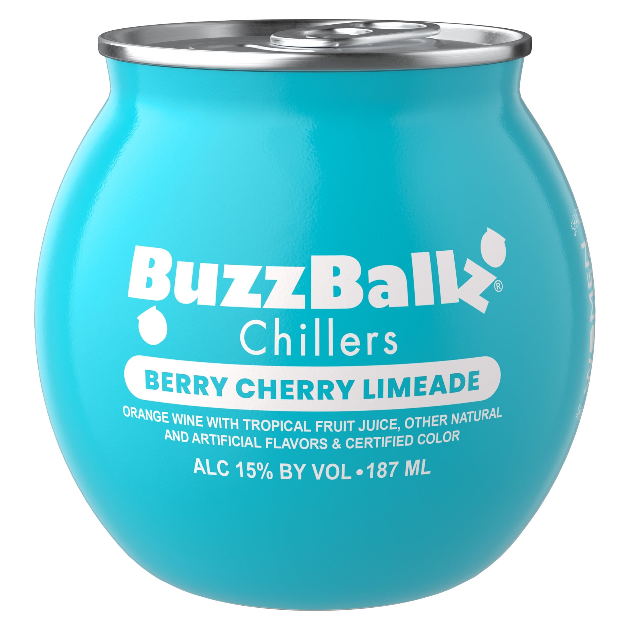 BuzzBallz Chillers Biggies Berry Cherry Limeade 187ml Bottle, ABV 15%