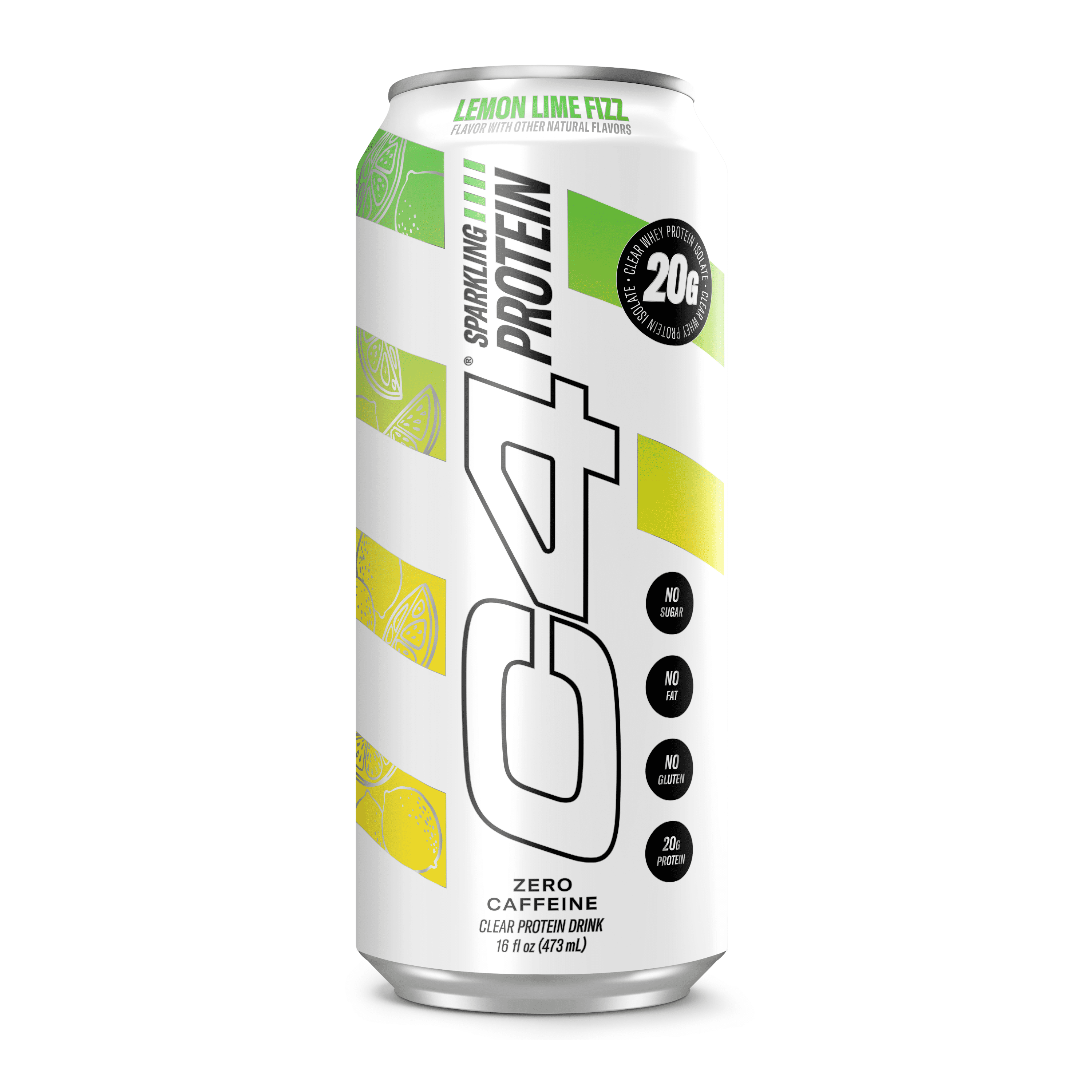 C4 Clear Protein Soda Lemon Lime Fizz, Ready to Drink, 16 fl oz