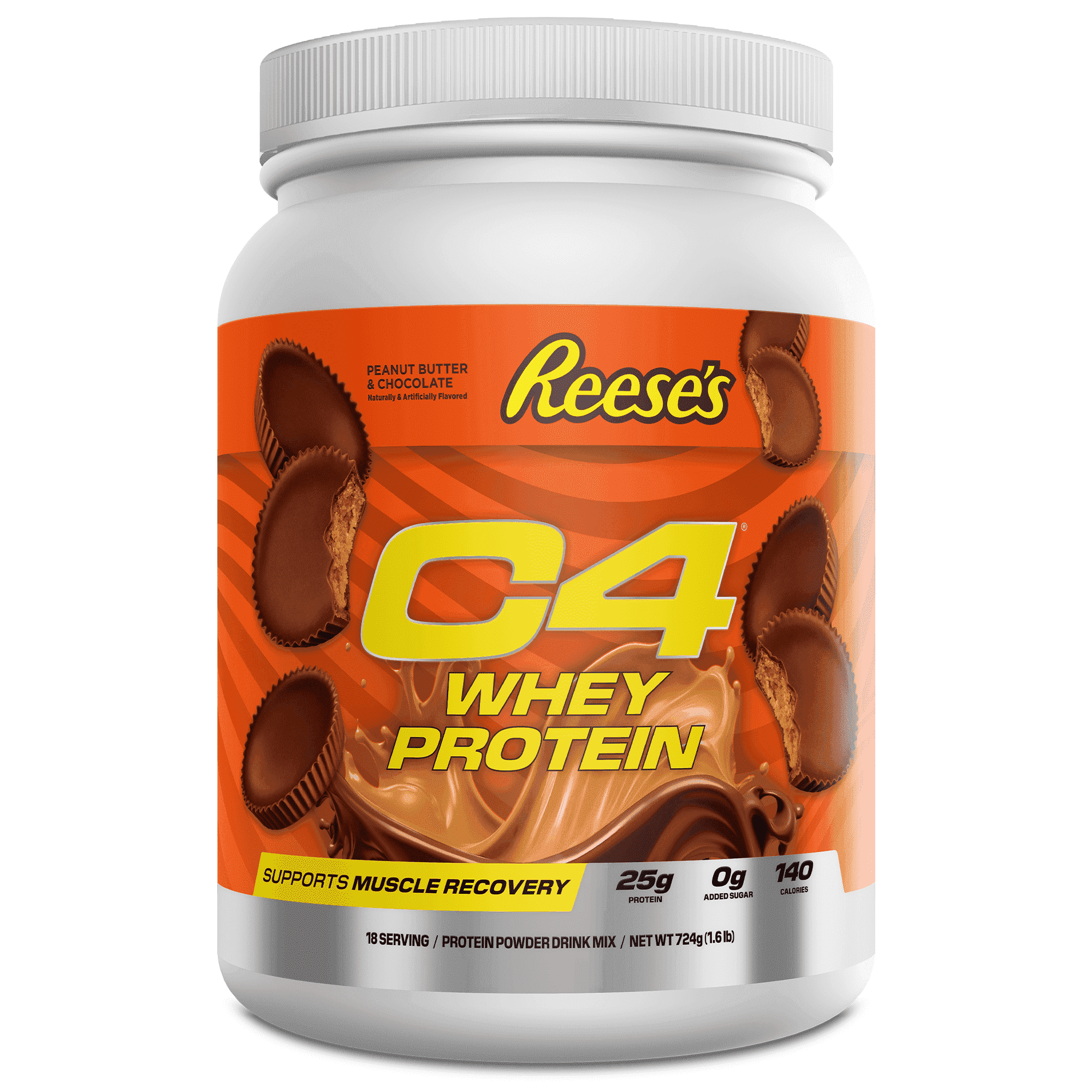 C4 Whey Protein Powder, Reese's Peanut Butter Cup Flavor, 25g of Protein, 18 Servings