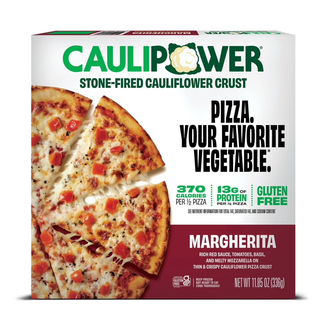 CAULIPOWER Margherita Stone-Fired Cauliflower Crust Pizza, Gluten-Free, 11.85 oz