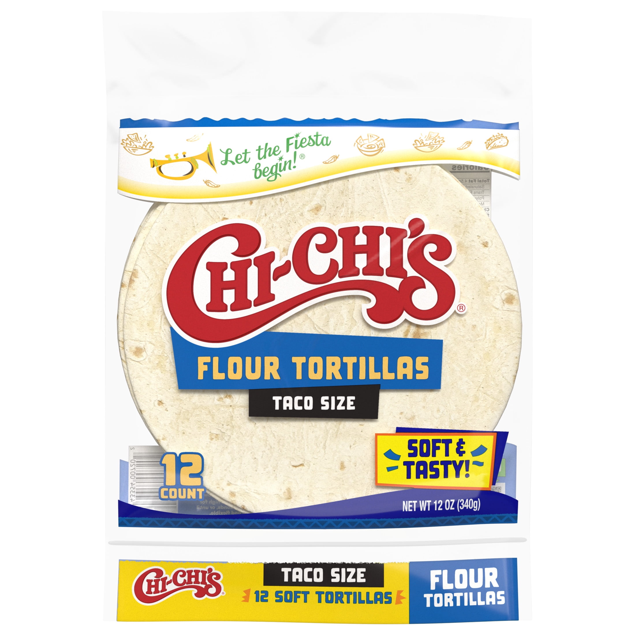 CHI-CHI'S Flour Tortillas Taco Size, Tortilla Wrap, 12 oz Resealable Package, (12 Count)