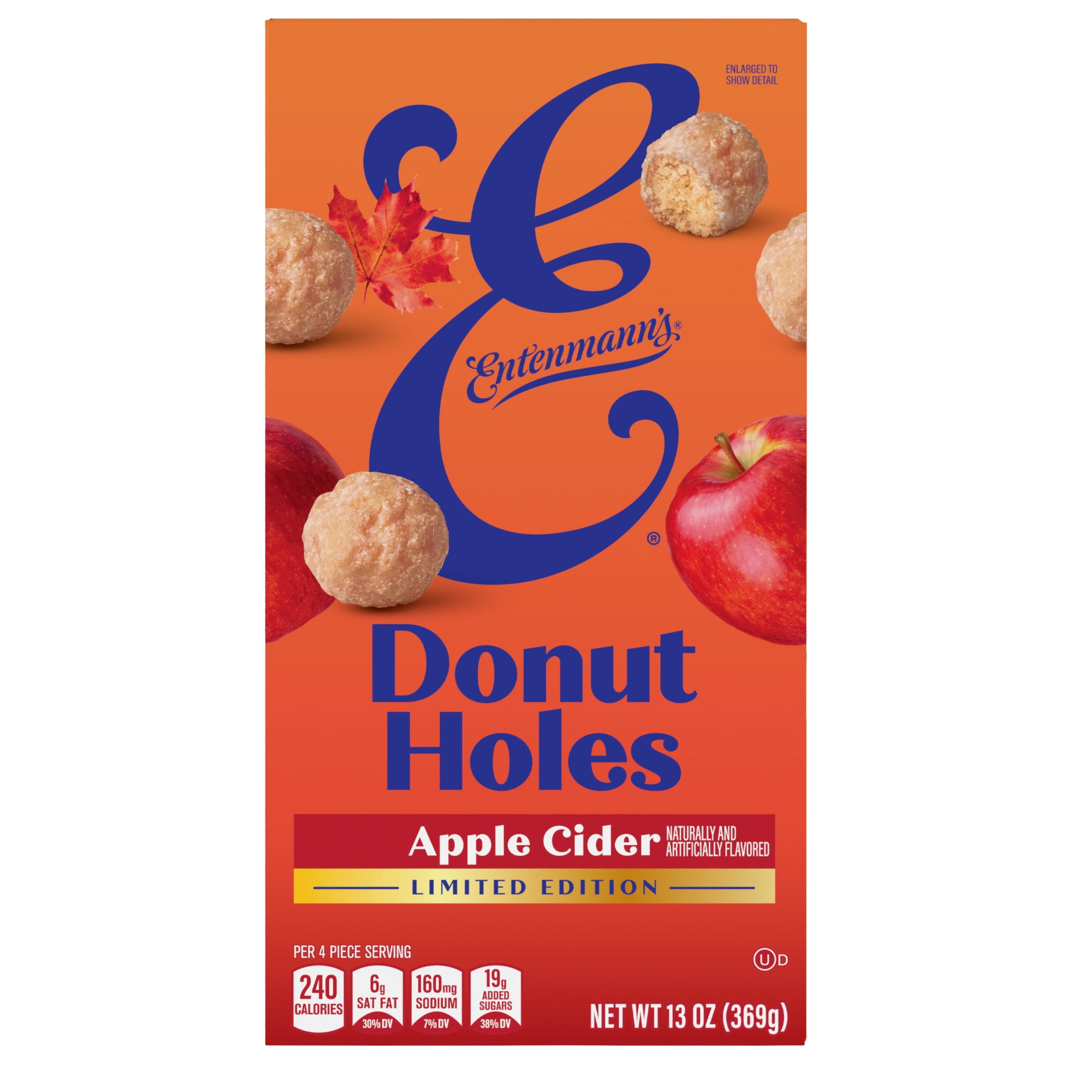 Entenmann's Apple Cider Donut Holes, 13 oz