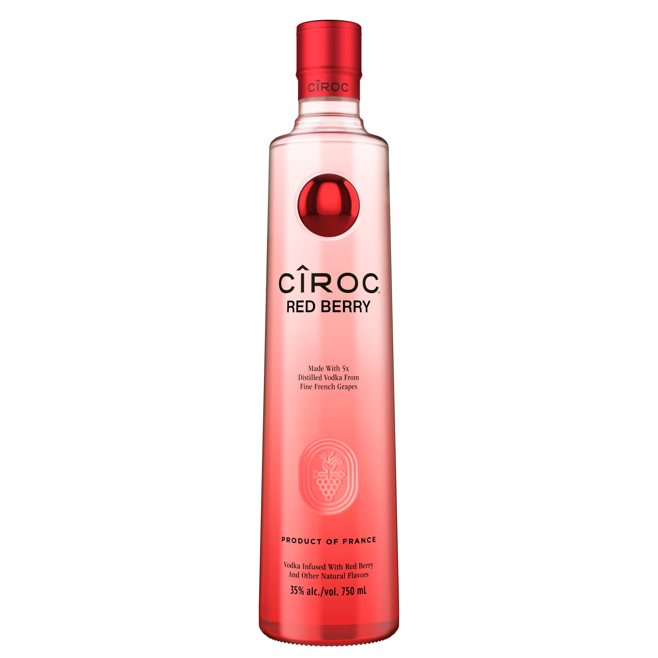 CIROC Red Berry, 750 mL (Made with Vodka Infused with Natural Flavors), 35% ABV