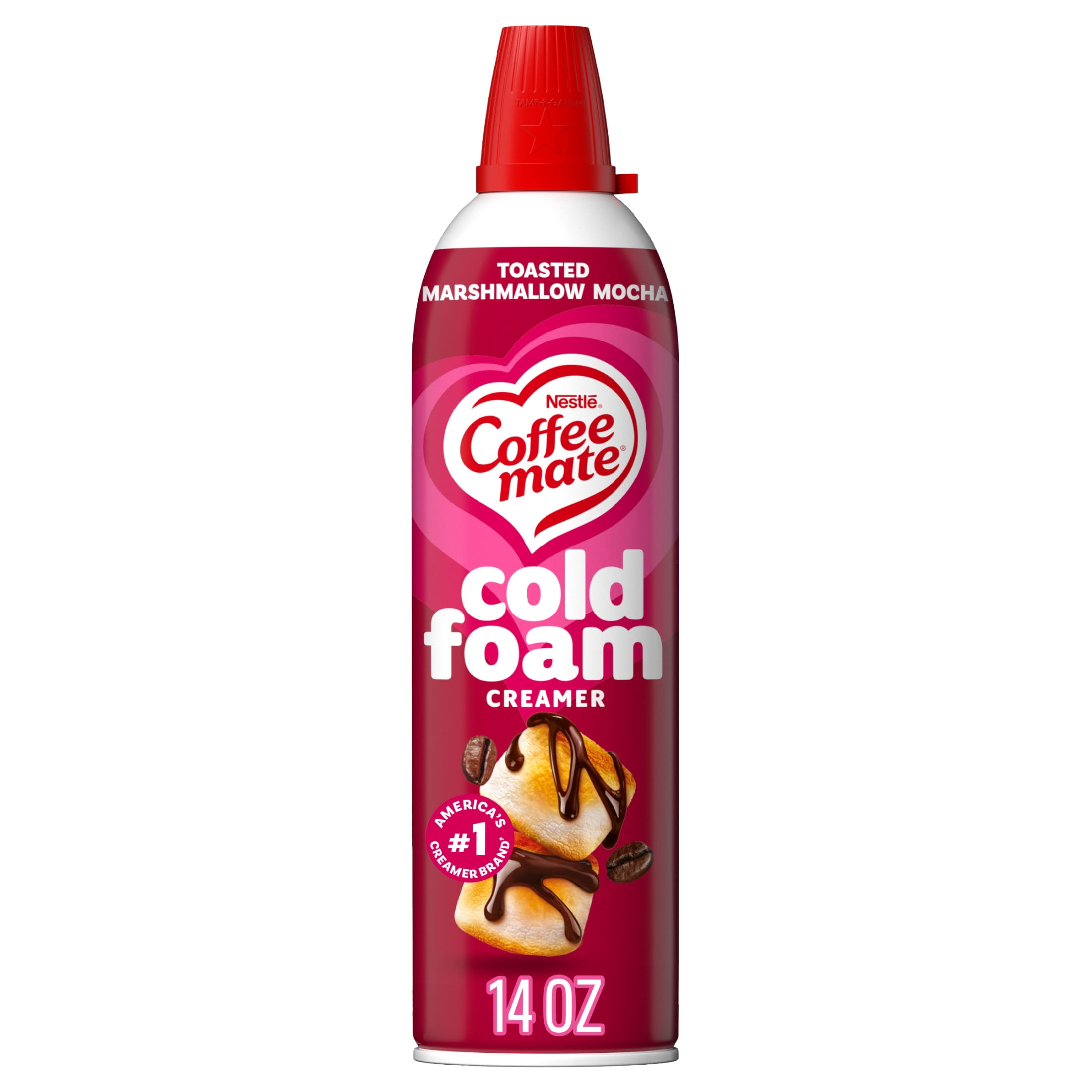 Coffee mate Toasted Marshmallow Mocha Flavored Cold Foam Creamer, Non Dairy Creamer 14 oz
