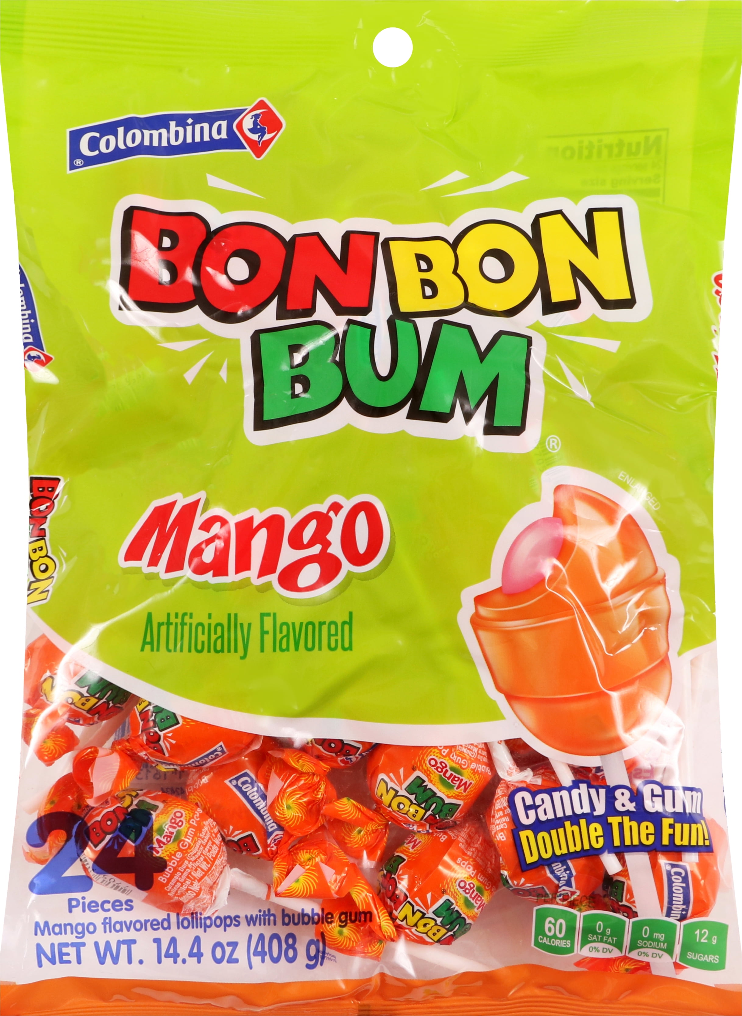 COLOMBINA BON BON BUM MANGO 14.4 OZ