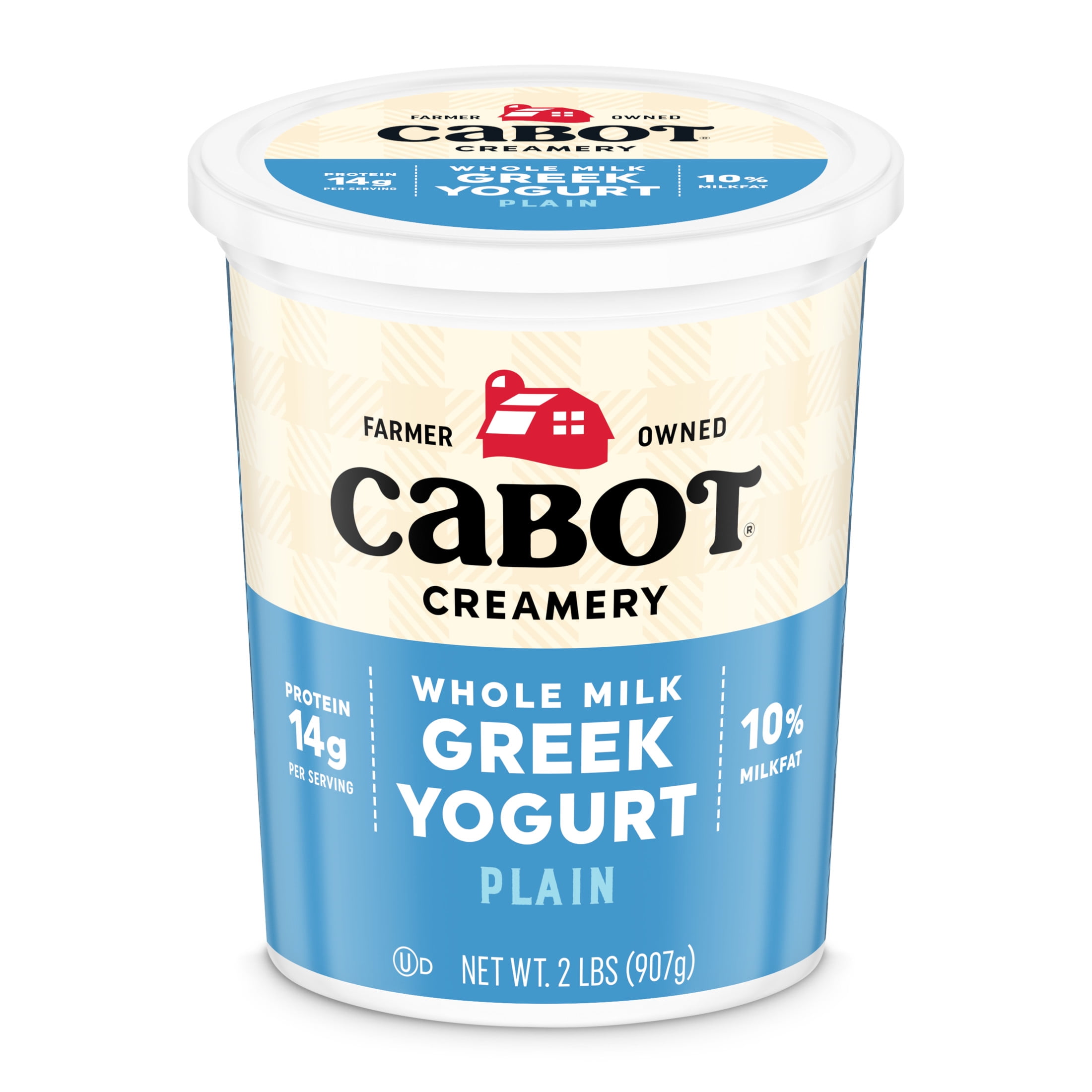 Cabot Creamery Cabot Whole Milk Plain Greek Yogurt 2 lb (Refrigerated Tub)