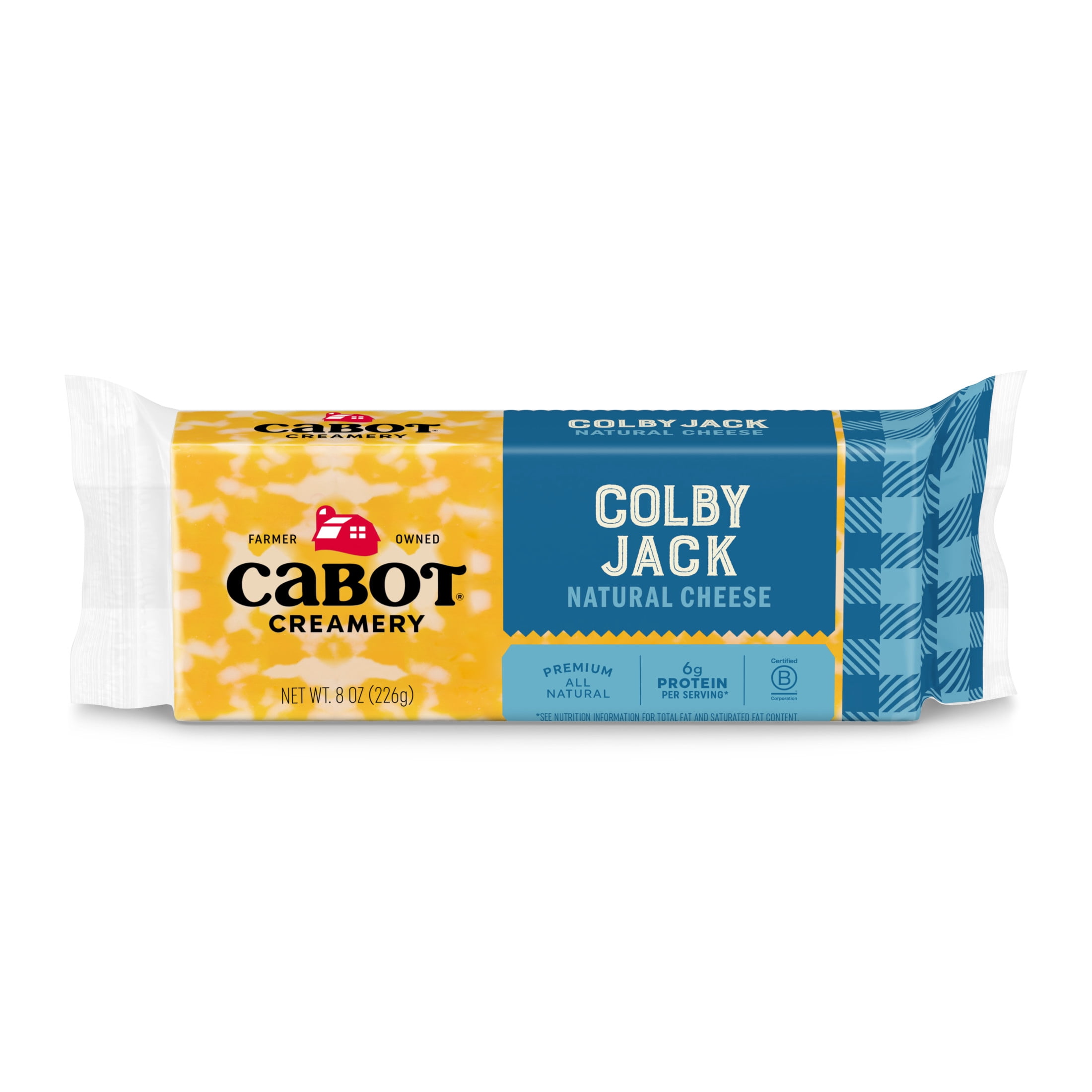 Cabot Creamery Colby Jack Cheddar Cheese Block 8 oz (Refrigerated)