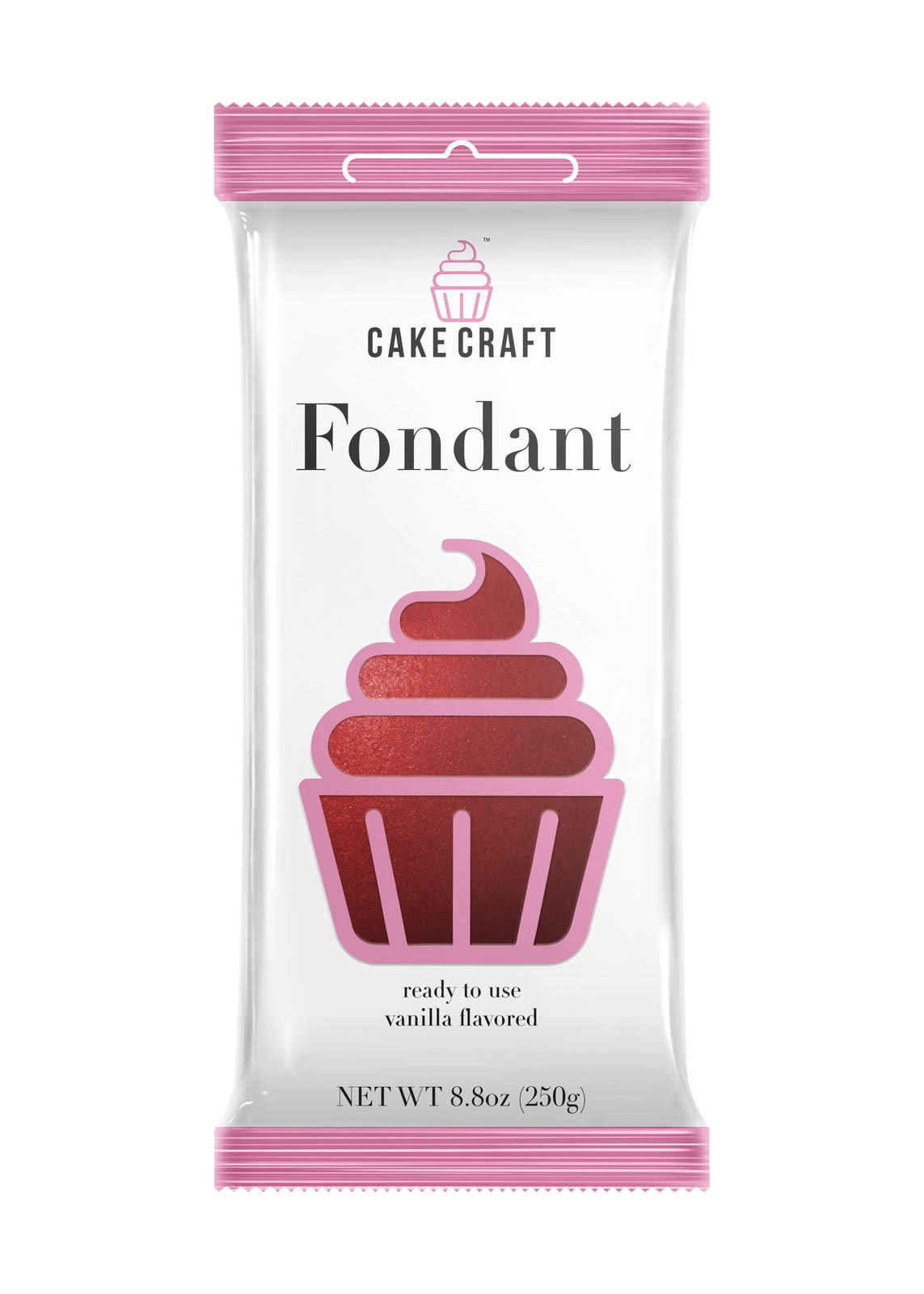 Cake Craft Red Fondant 8.8oz, Ready-to-Use Fondant for Cakes, Cupcakes & Cookies, Rich Color, Smooth Texture