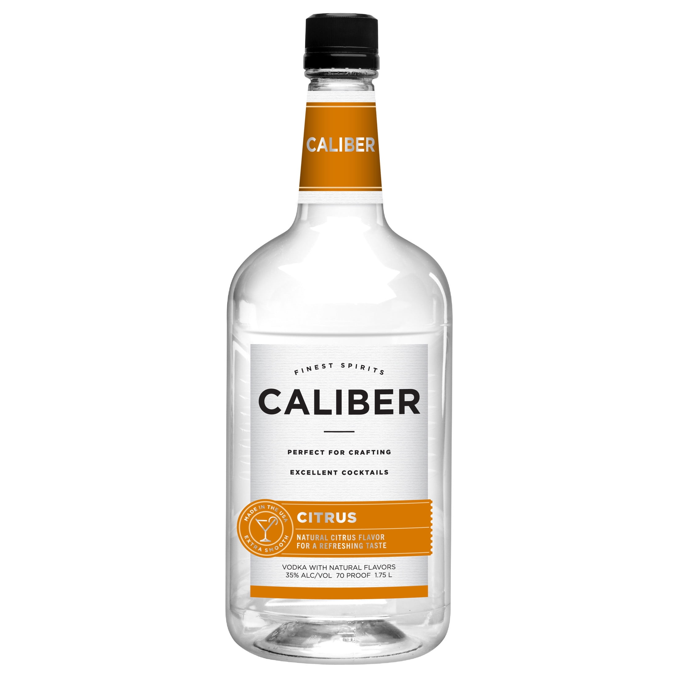 Caliber Citrus Vodka, 1.75L Bottle of Vodka, 80 Proof