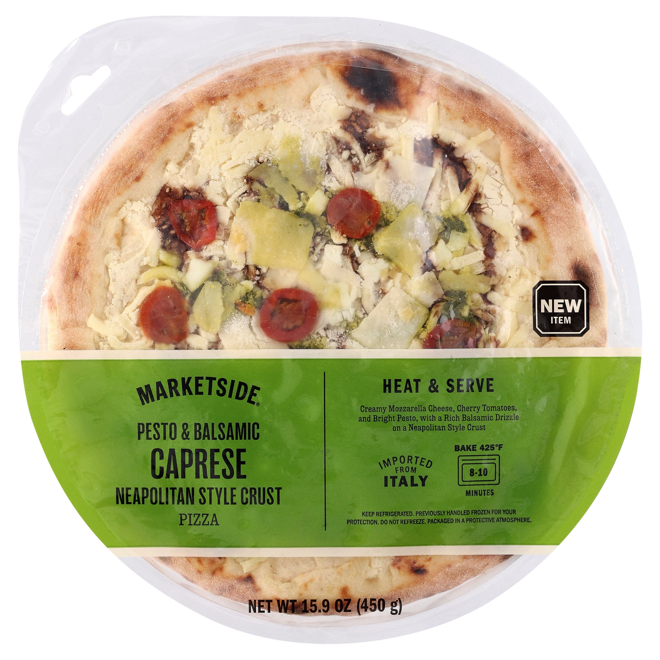 Marketside Pesto and Balsamic Caprese Neapolitan Style Crust Pizza, 15.9 oz