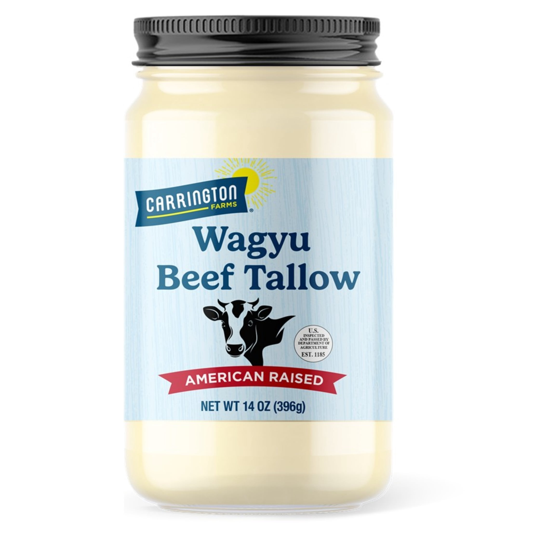 Carrington Farms 100% Pure Wagyu Beef Tallow, FoodGrade, HighHeat Cooking & MultiUse Skincare Fat - AdditiveFree, NonGMO