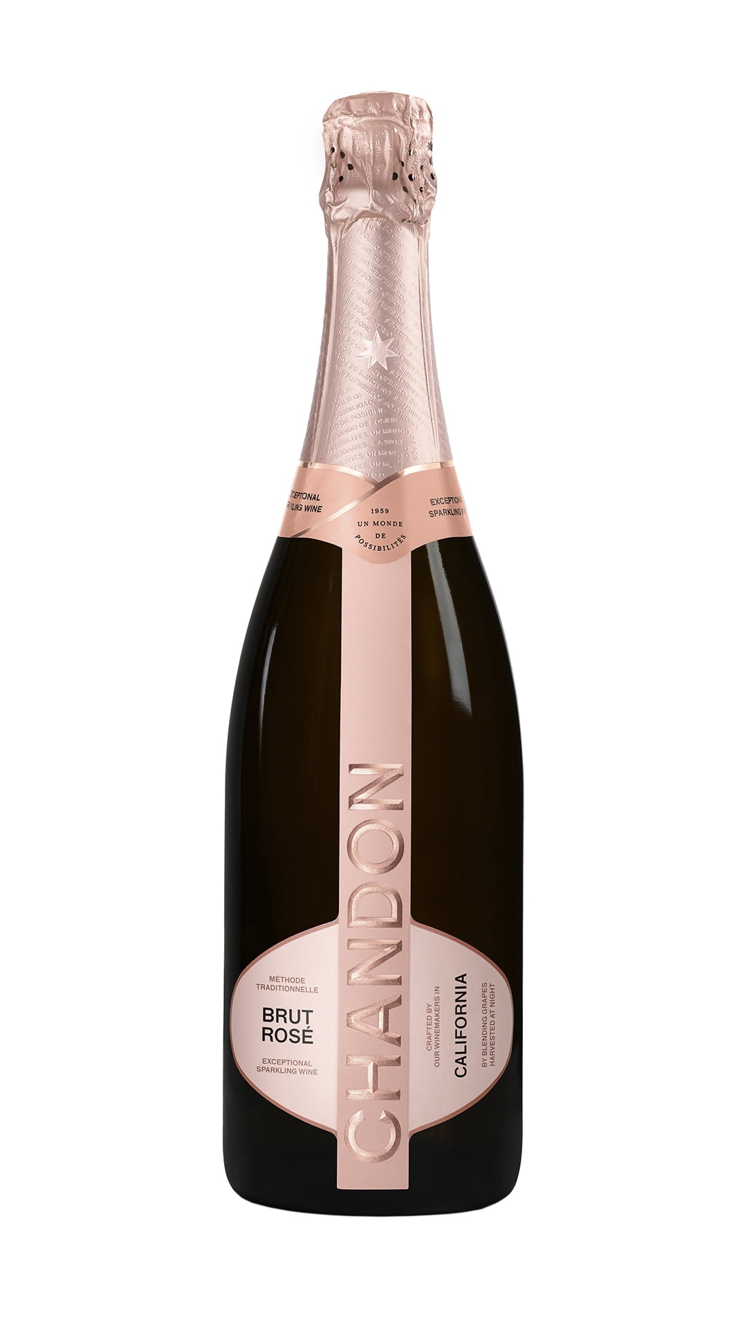 Chandon California Rose Sparkling Wine, 750 ml Glass Bottle