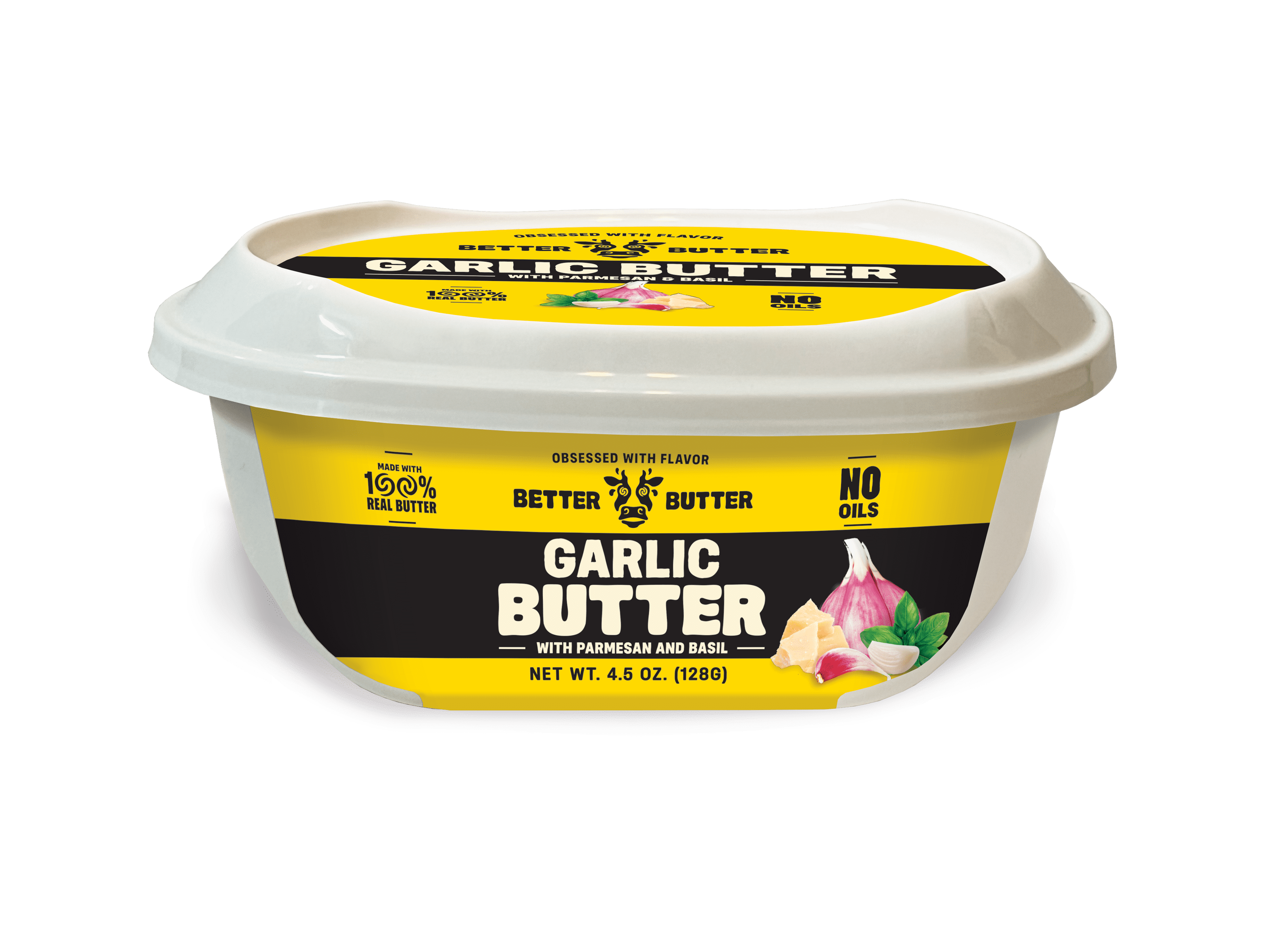 Better Butter Garlic Parmesan Basil Gourmet Spread Full Size Ready to Eat 4.5 oz