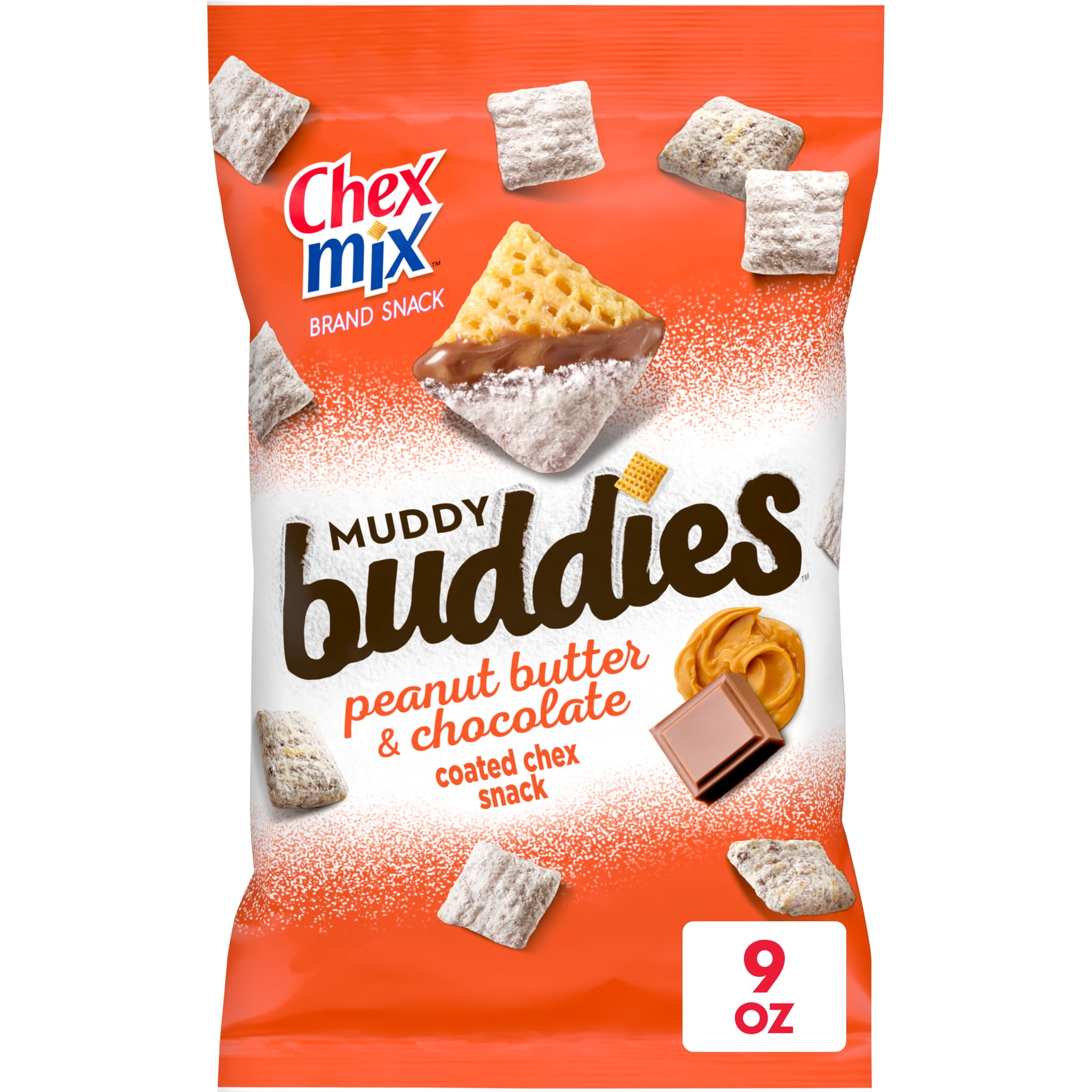 Chex Mix Muddy Buddies Peanut Butter and Chocolate Snack Mix, Snacks, 9 oz
