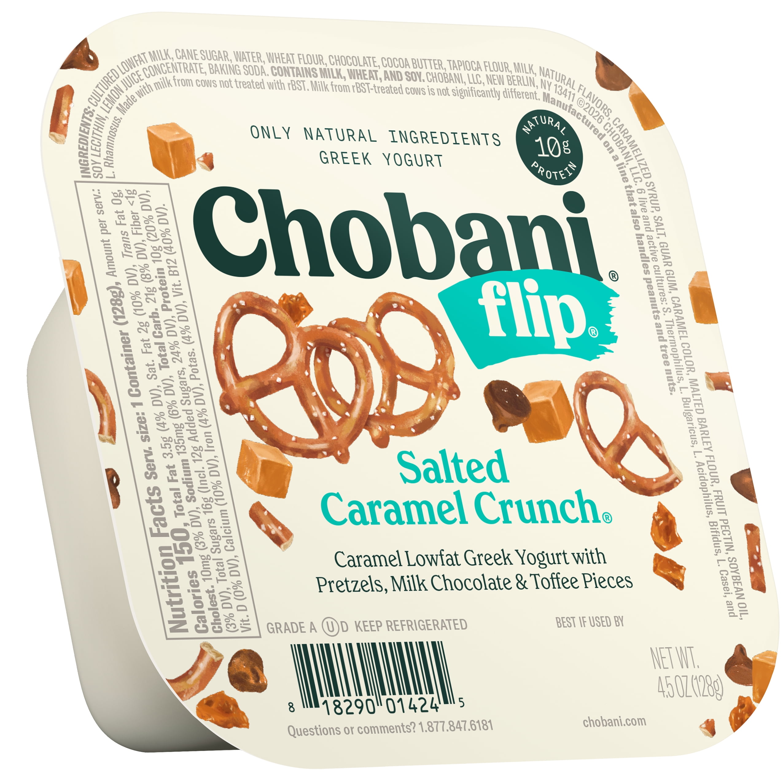 Chobani Flip Low-Fat Greek Yogurt, Salted Caramel Crunch 4.5 oz