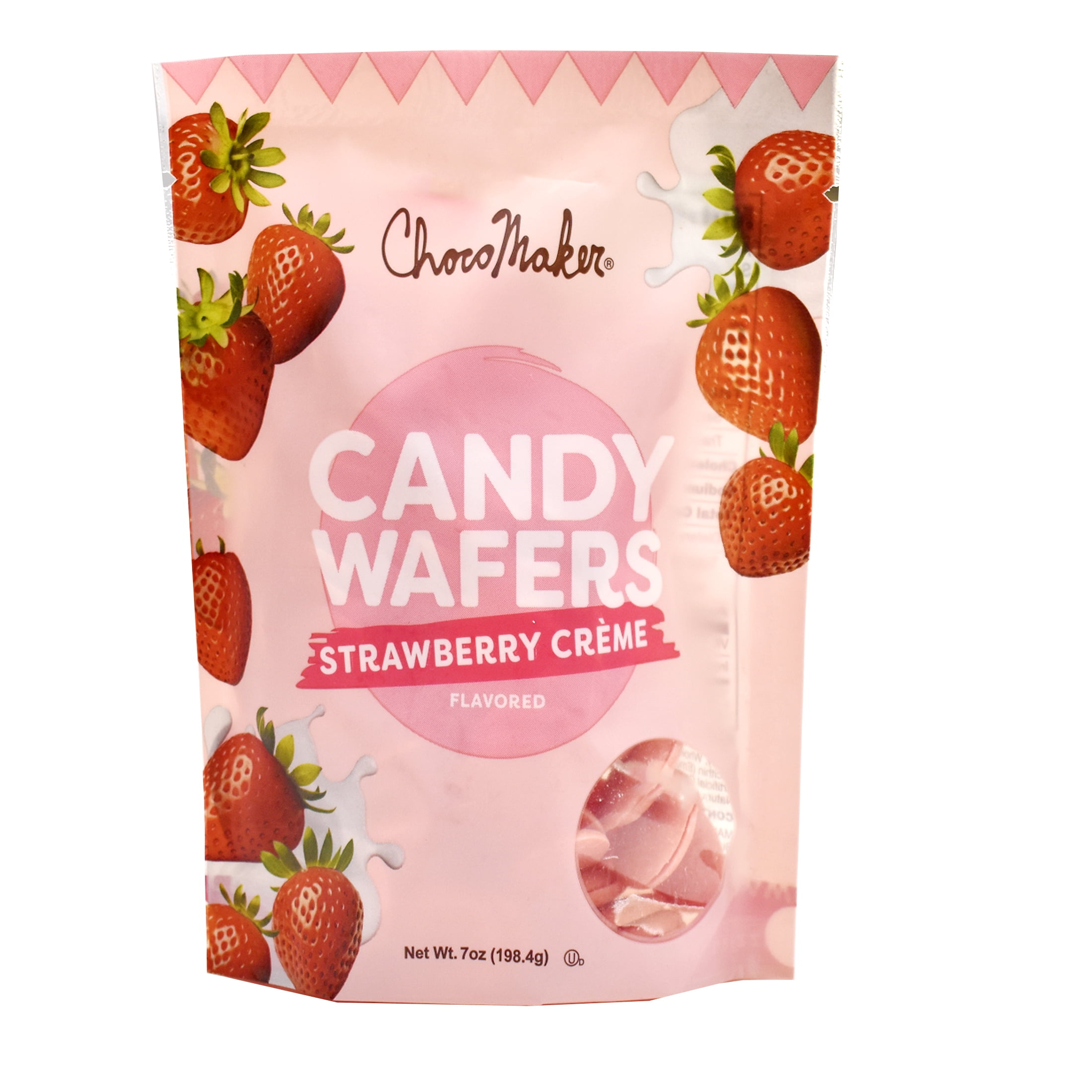 ChocoMaker Strawberry Crme Flavored Candy Wafers, 7oz