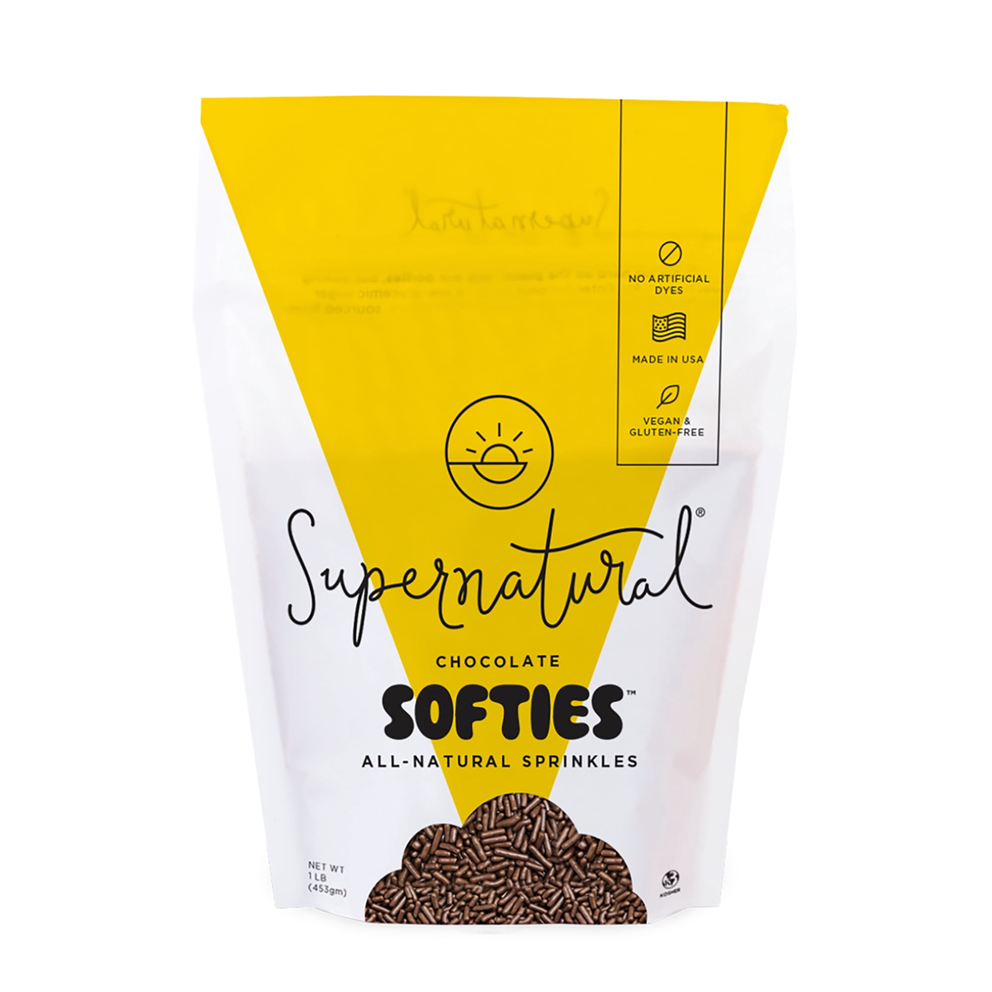 Supernatural Chocolate Softies Natural Sprinkles, Fair Trade Dessert Topping, 1 LB