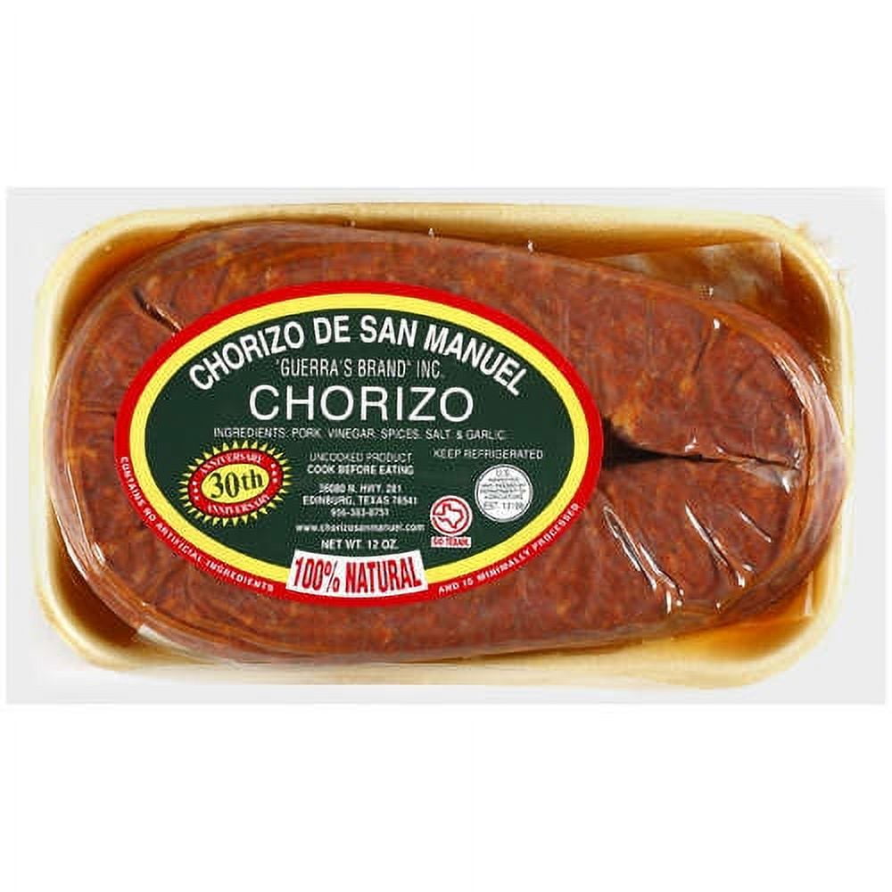 San Manuel Chorizo Original Pork Sausage, 12 oz Tray