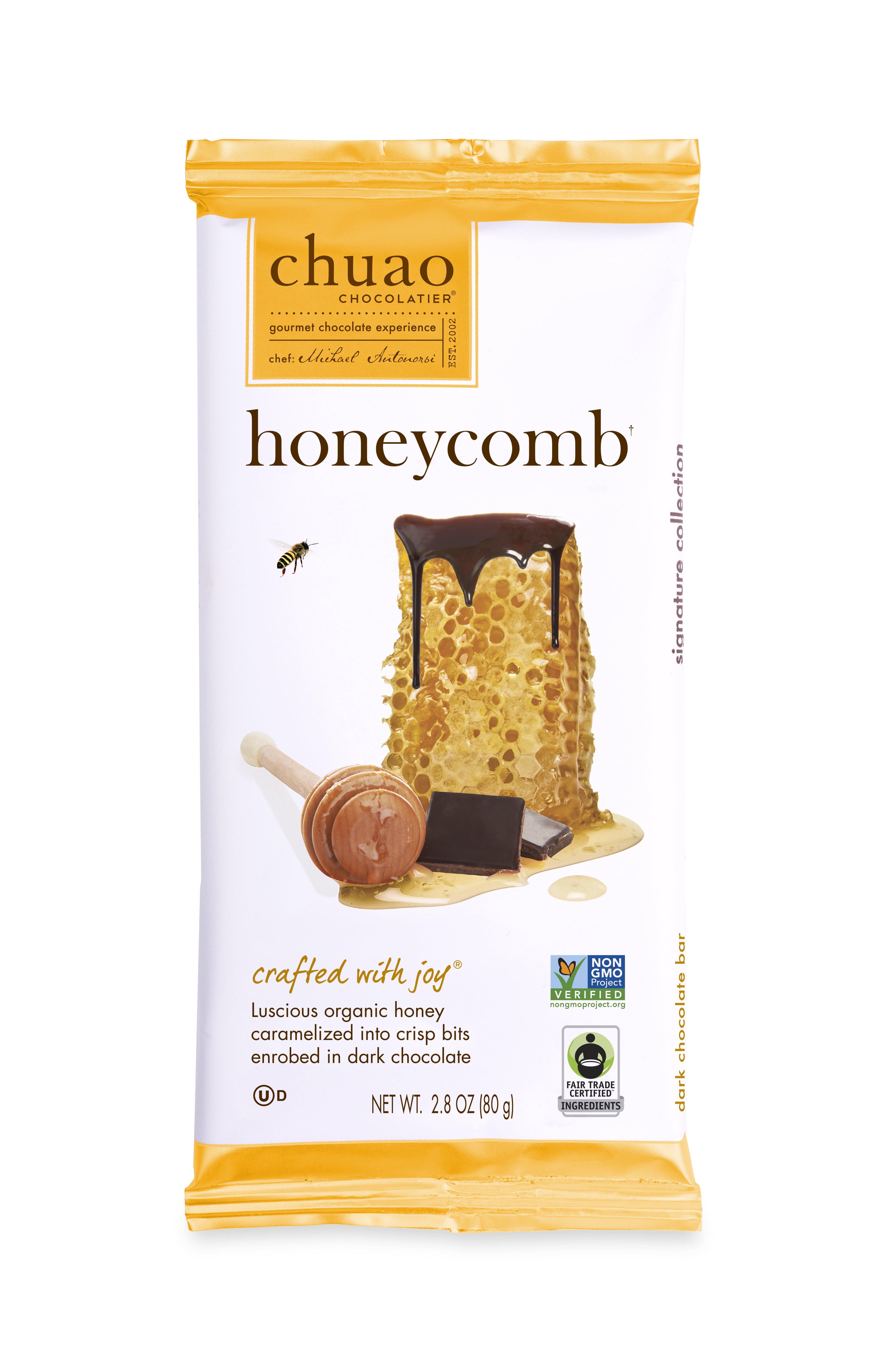 Chuao Chocolatier Bar, Honeycomb, 2.8 oz