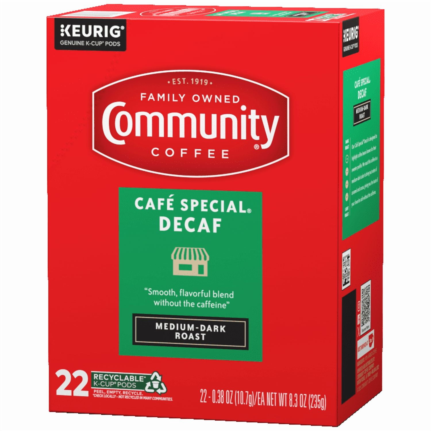 Community Coffee Caf Special Decaf Coffee Single-Serve Cups 22 ct Box