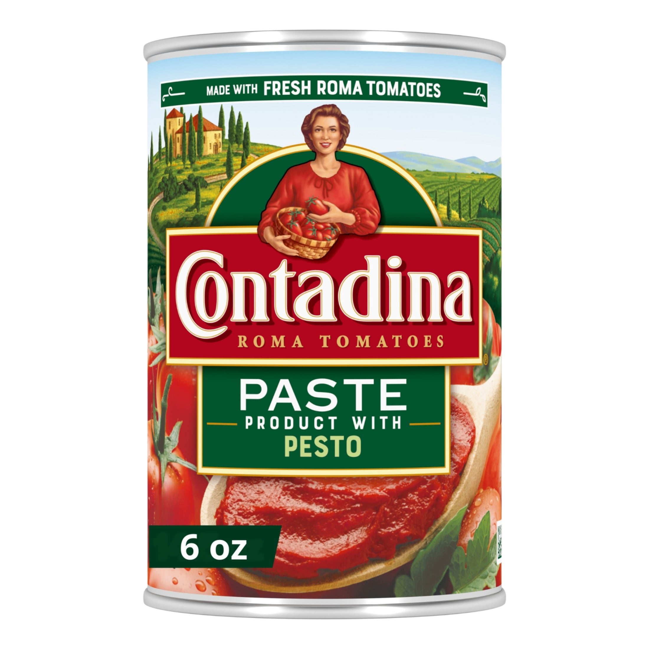 Contadina Canned Tomato Paste with Pesto, 6 oz Can