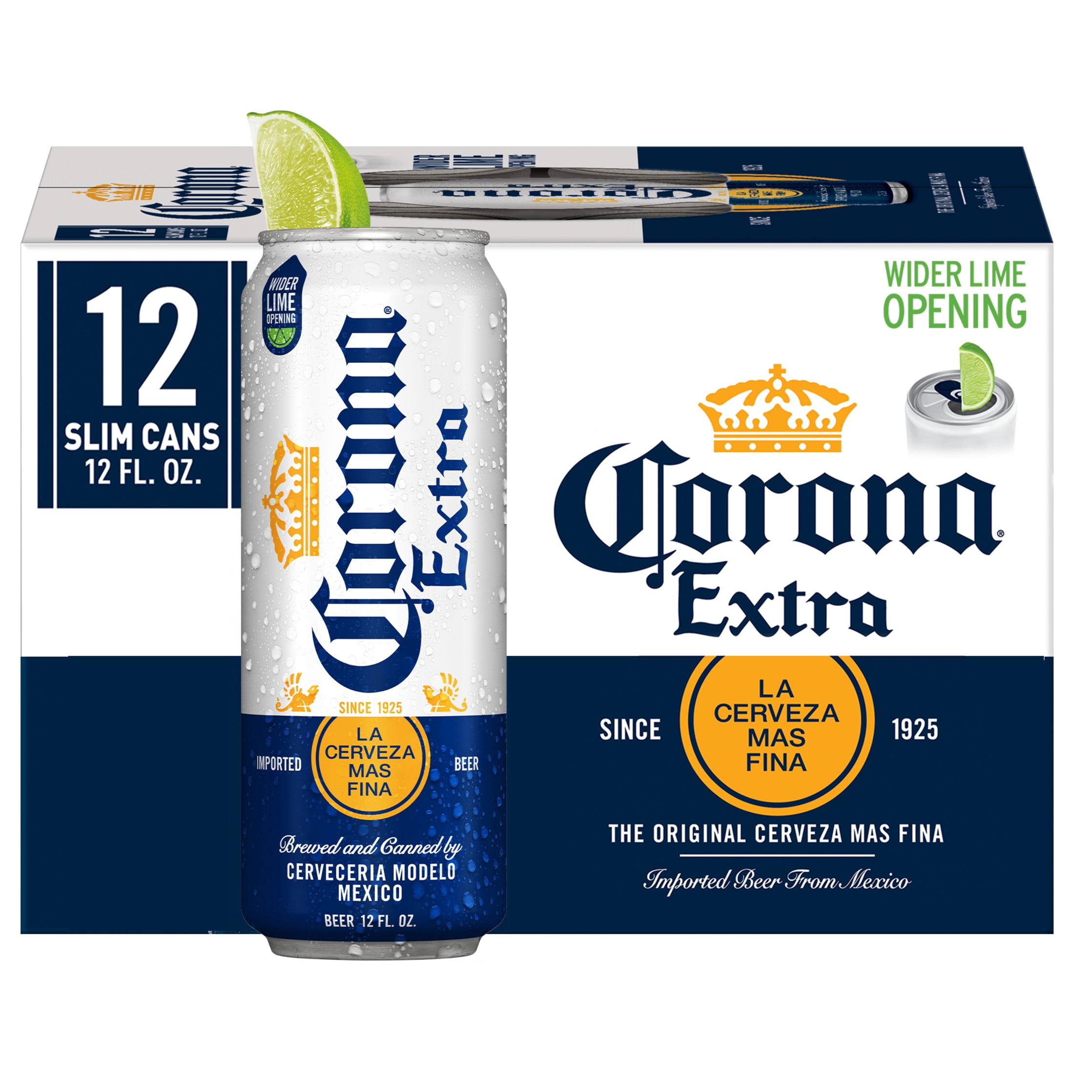 Corona Extra Mexican Lager Import Beer, 12 pack 12 fl. oz. Cans, 4.6% ABV