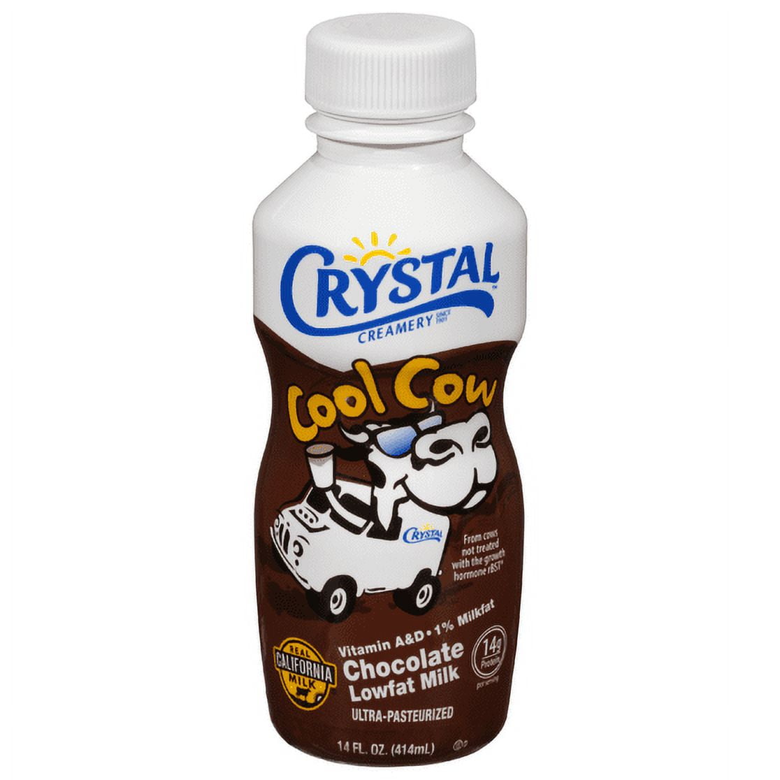 Crystal Cool Cow Chocolate Low Fat Milk, 14 oz