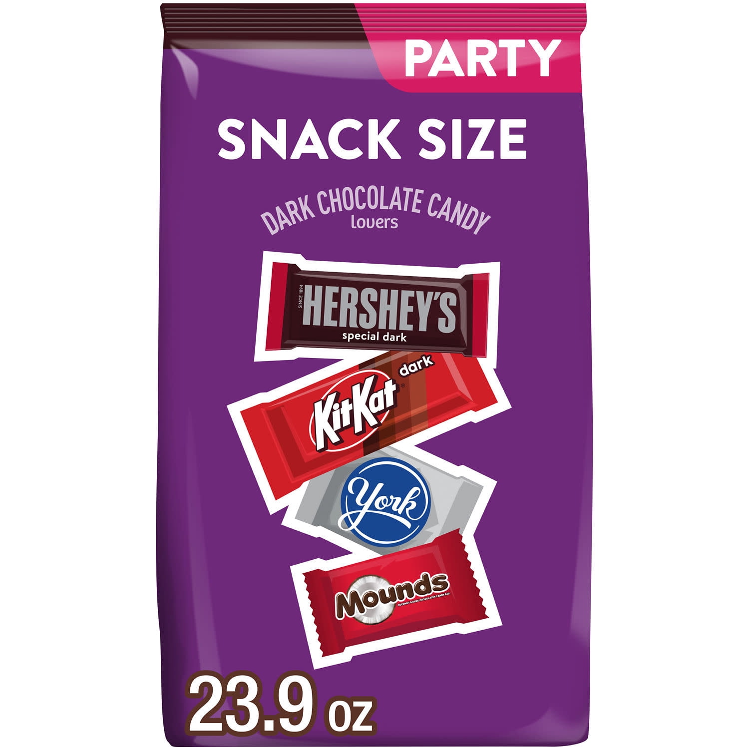Hershey's Snack Size Assorted Flavored Candy Assortment, Party Pack, 23.9 oz
