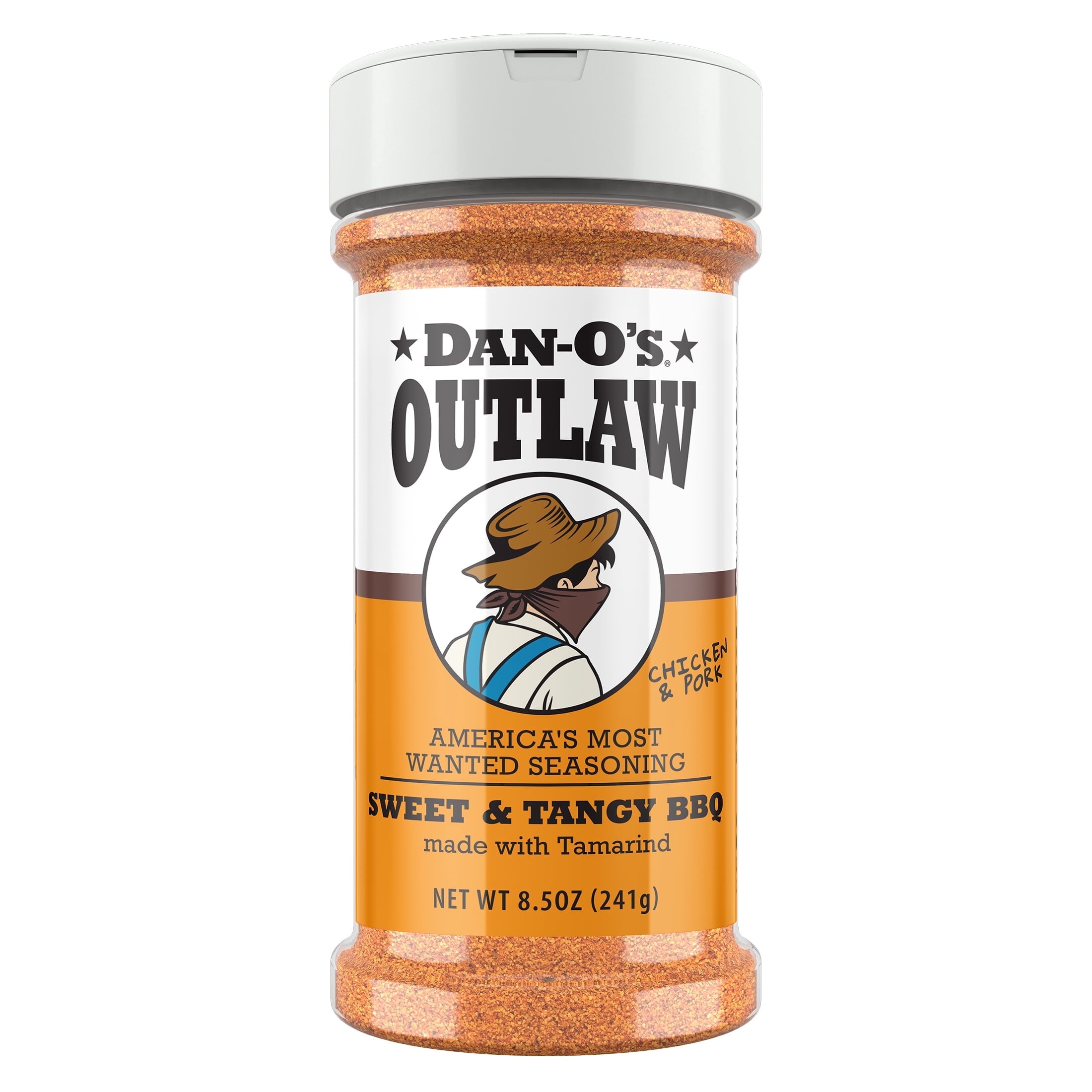 Dan-O's Outlaw Sweet & Tangy BBQ All-Purpose Cooking and Grilling Seasoning - Medium Pack 8.5 oz