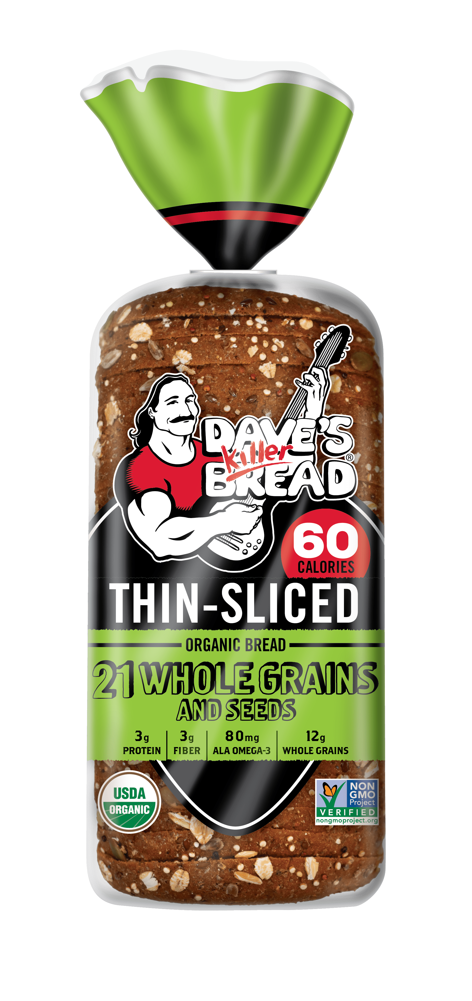 Dave's Killer Bread Organic Thin Sliced 21 Whole Grains and Seeds Bread, 20.5 oz
