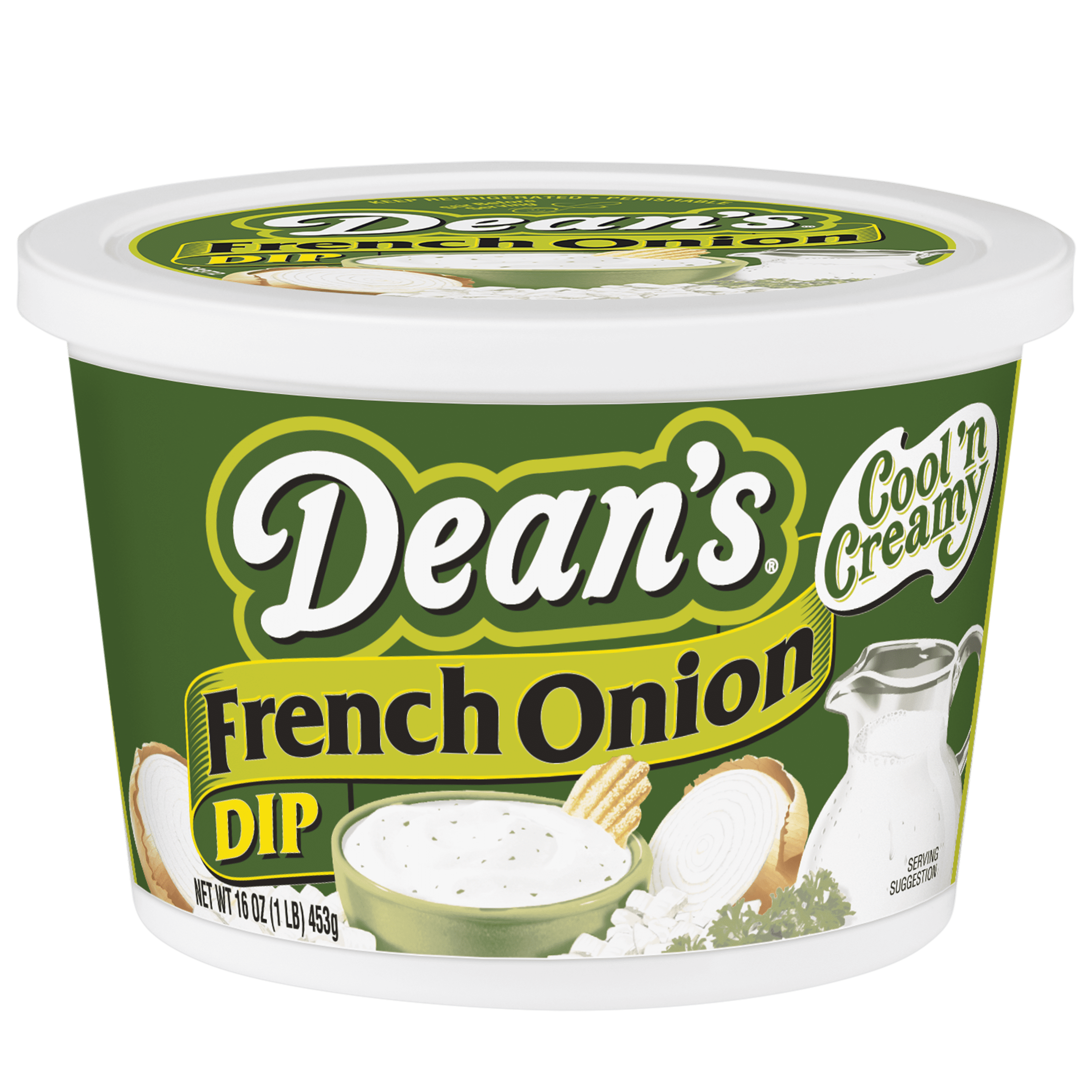 Dean's French Onion Dip 16 oz, Refrigerated Dairy Dip