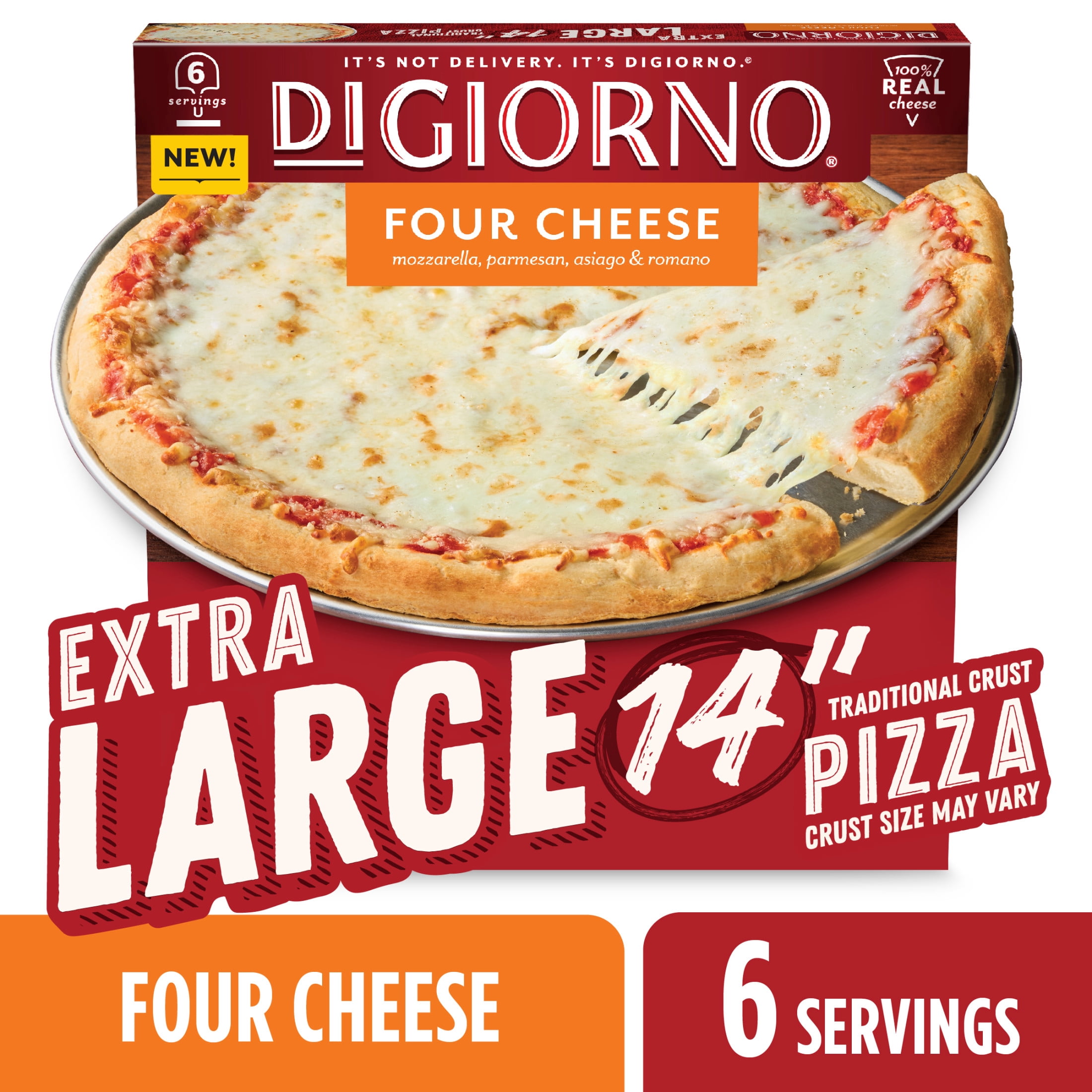 DiGiorno Frozen Pizza Extra-Large Four Cheese Pizza, 29 oz
