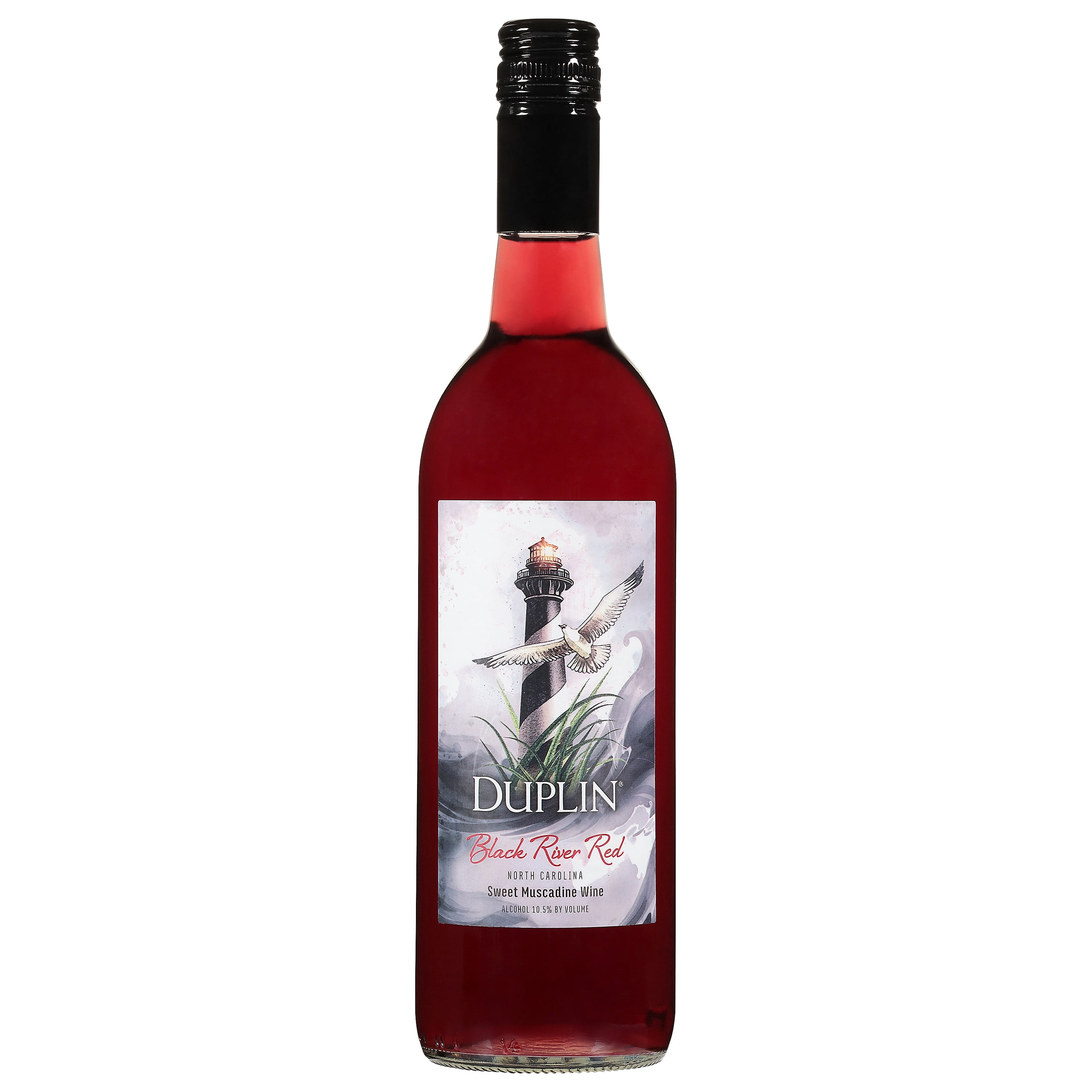 Duplin Winery Black River Red Sweet Muscadine Wine, North Carolina 750 ml Glass Bottle, 10.5% ABV