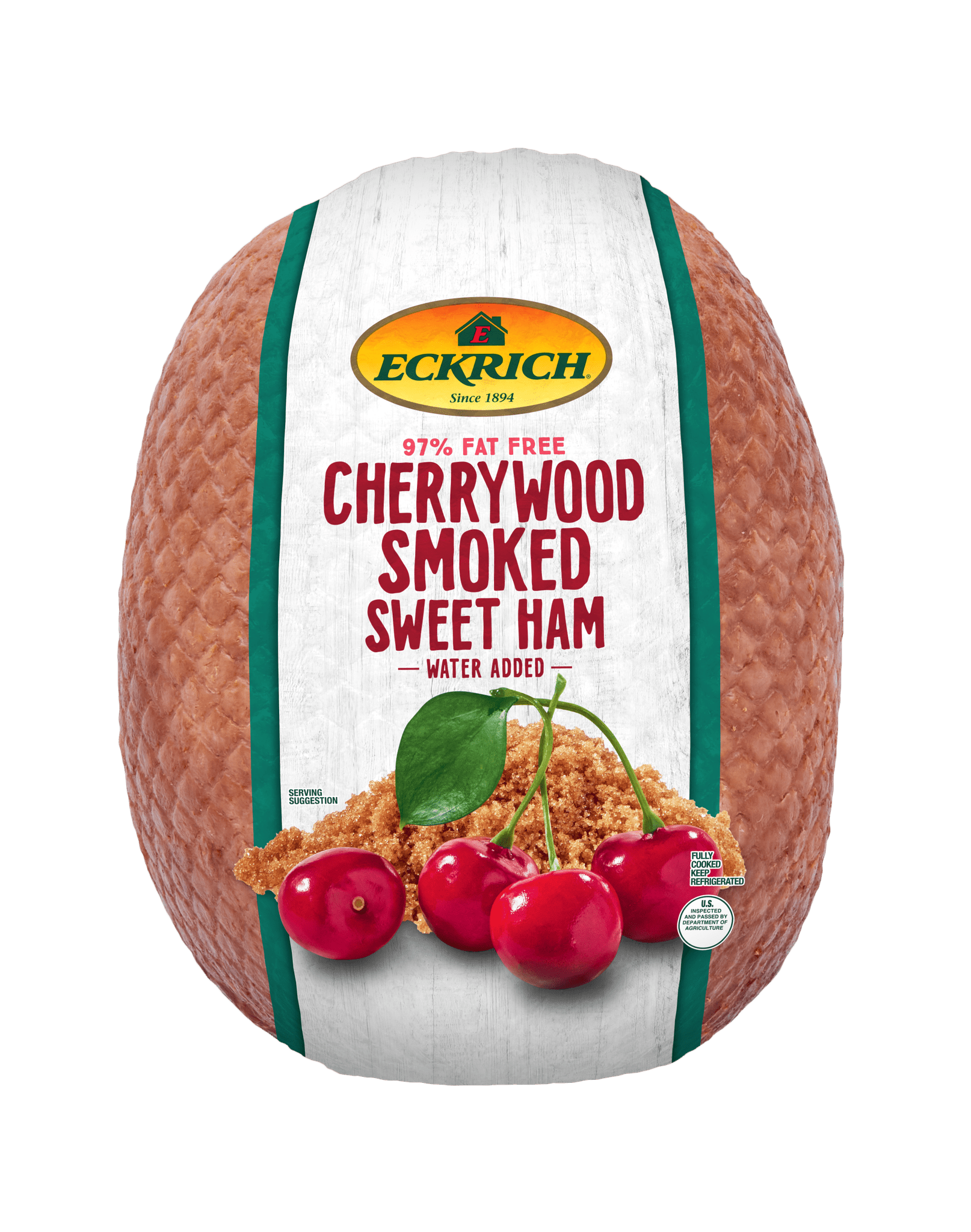 Eckrich Cherrywood Smoked Deli Ham in Vacuum-Sealed Plastic Packaging