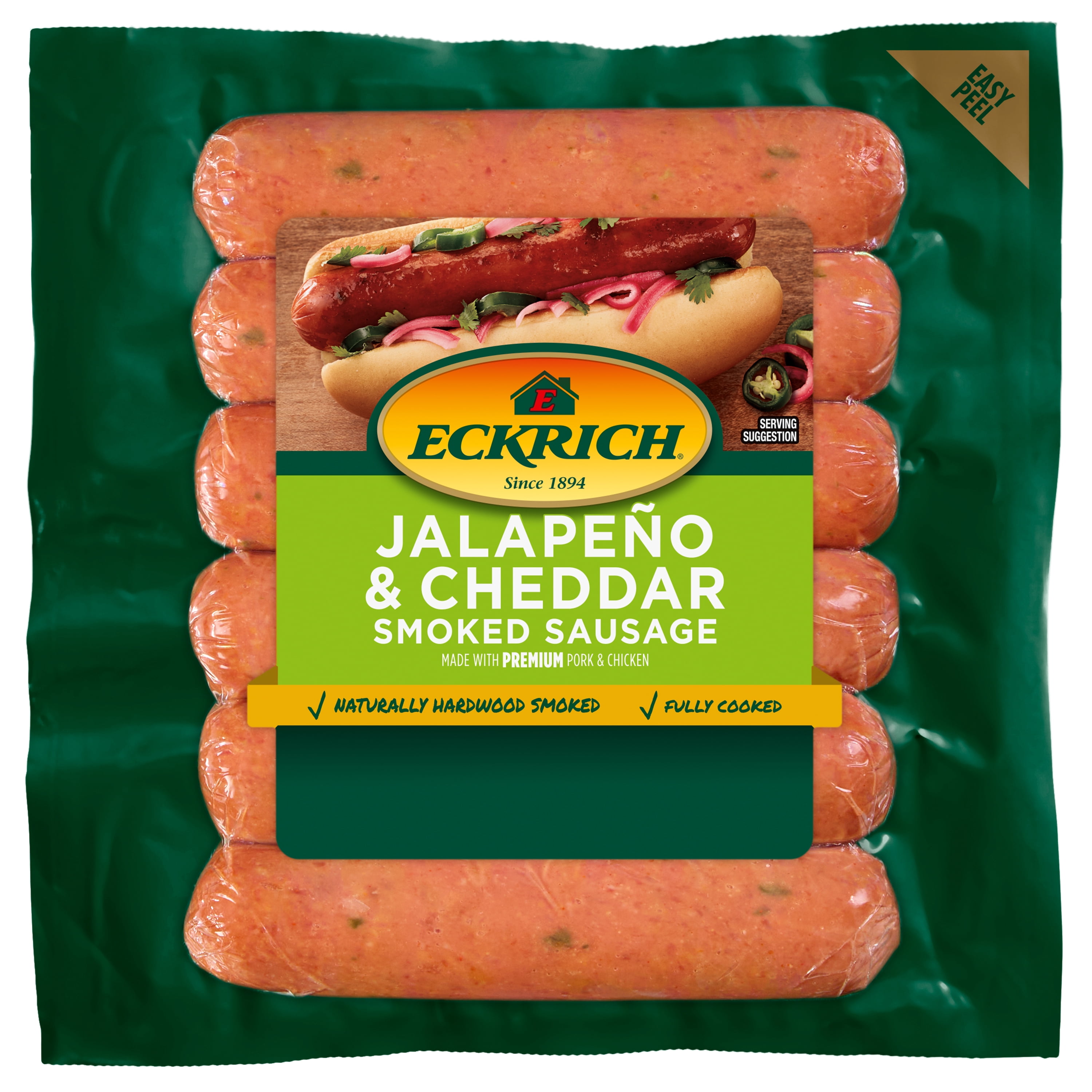 Eckrich Jalapeno & Cheddar Smoked Sausage Links, 14 oz