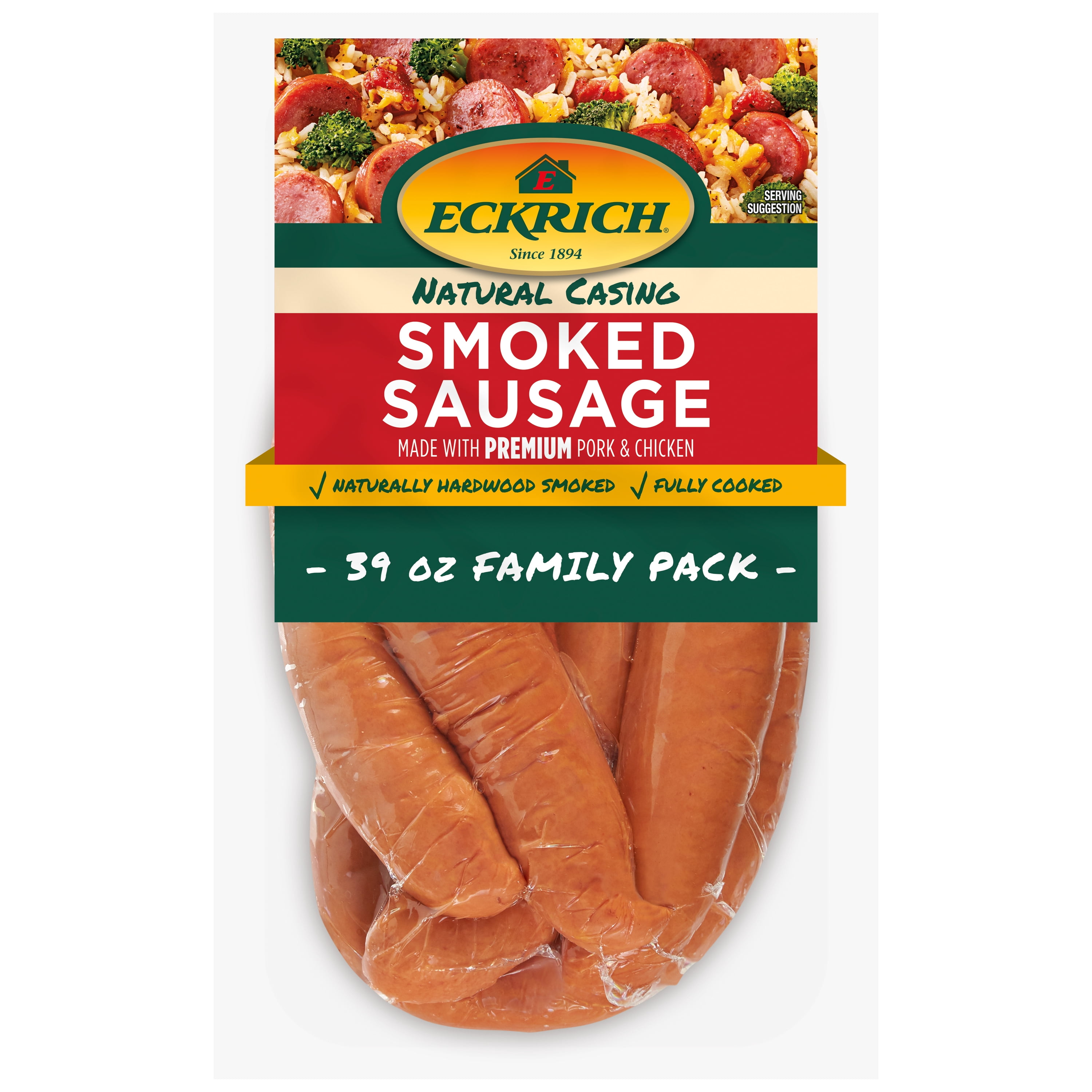 Eckrich Smoked Sausage - Family Pack, 39 oz