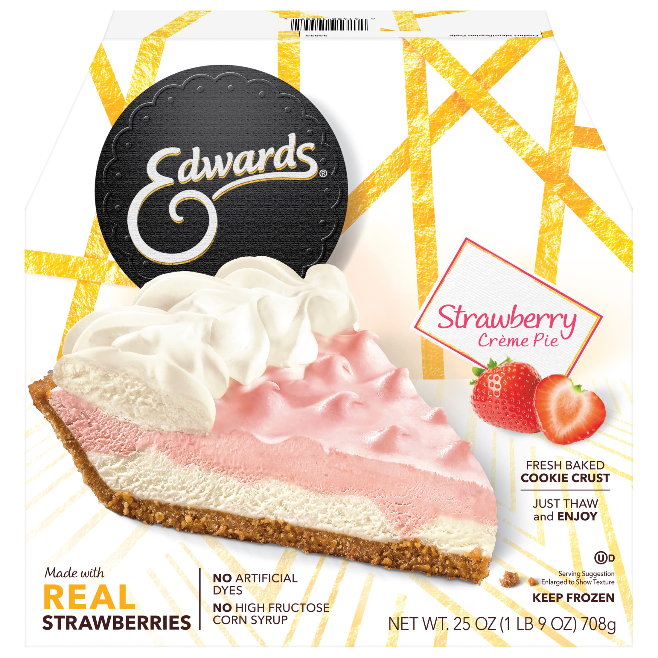 Edwards Frozen Strawberry Crme Dessert Pie, 25.01 oz
