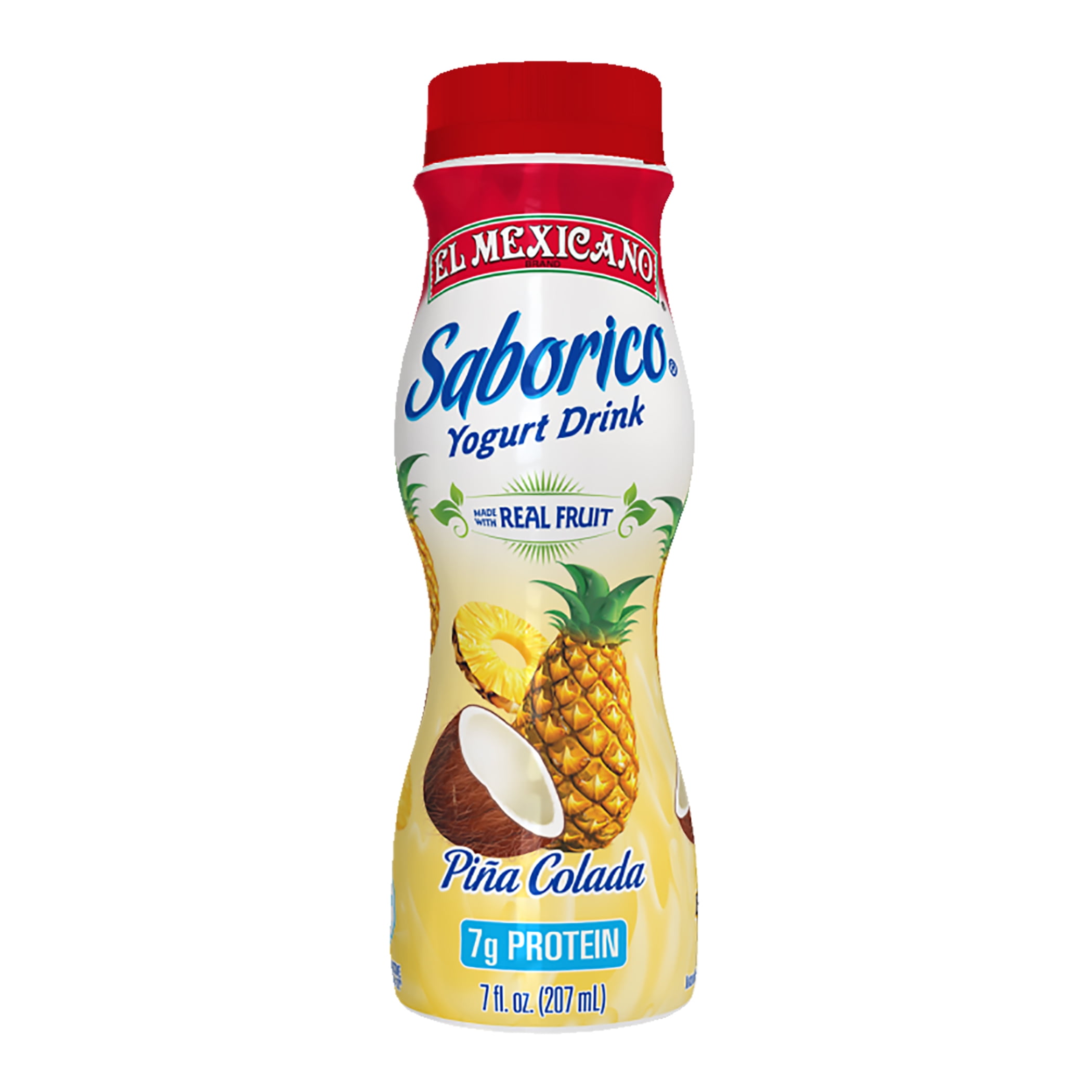 El Mexicano Saborico, Pina Colada Protein Yogurt Drink 7 fl oz Bottle