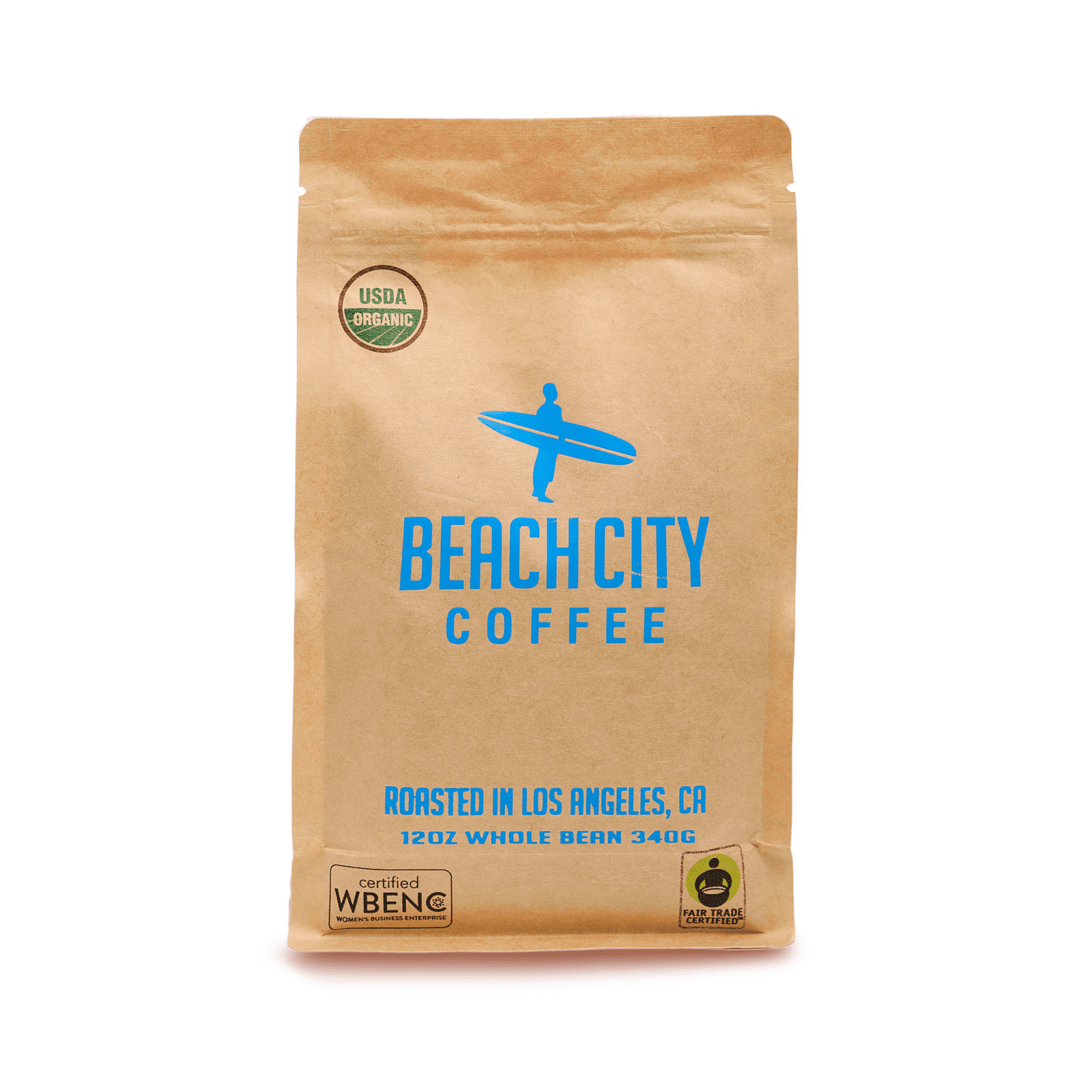 Beach City Coffee, Fair Trade Organic House Blend Whole Bean, Medium Roast