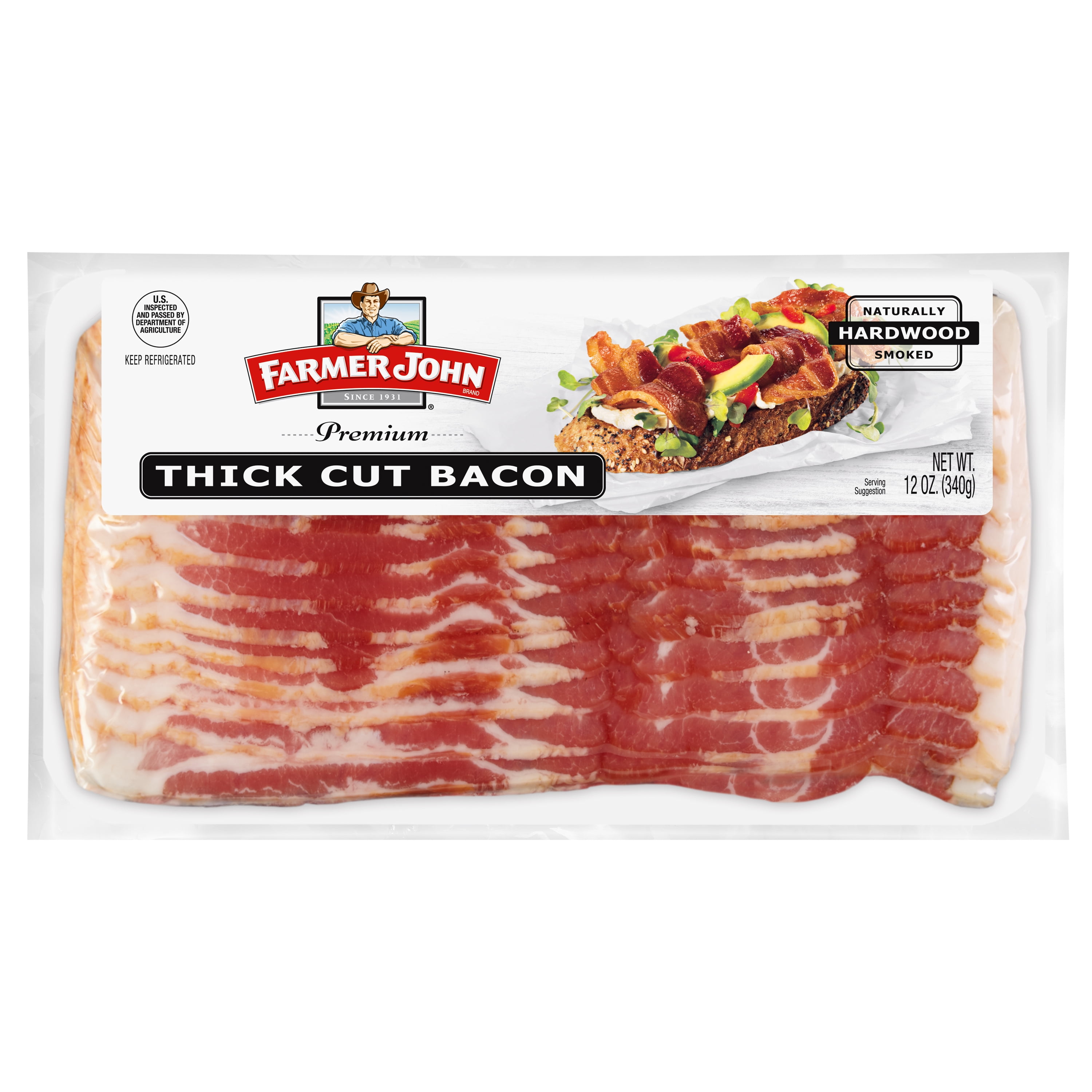 Farmer John, Premium Thick Cut Bacon, 12 oz