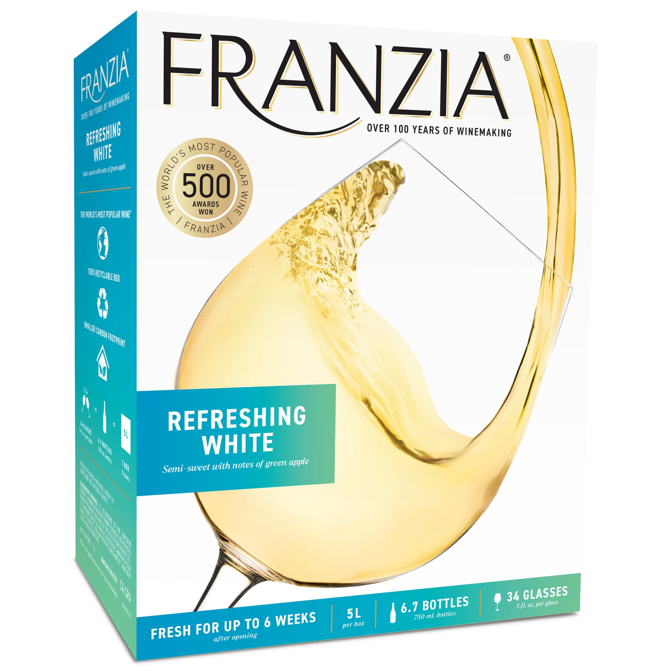 Franzia White, White Wine, 5L