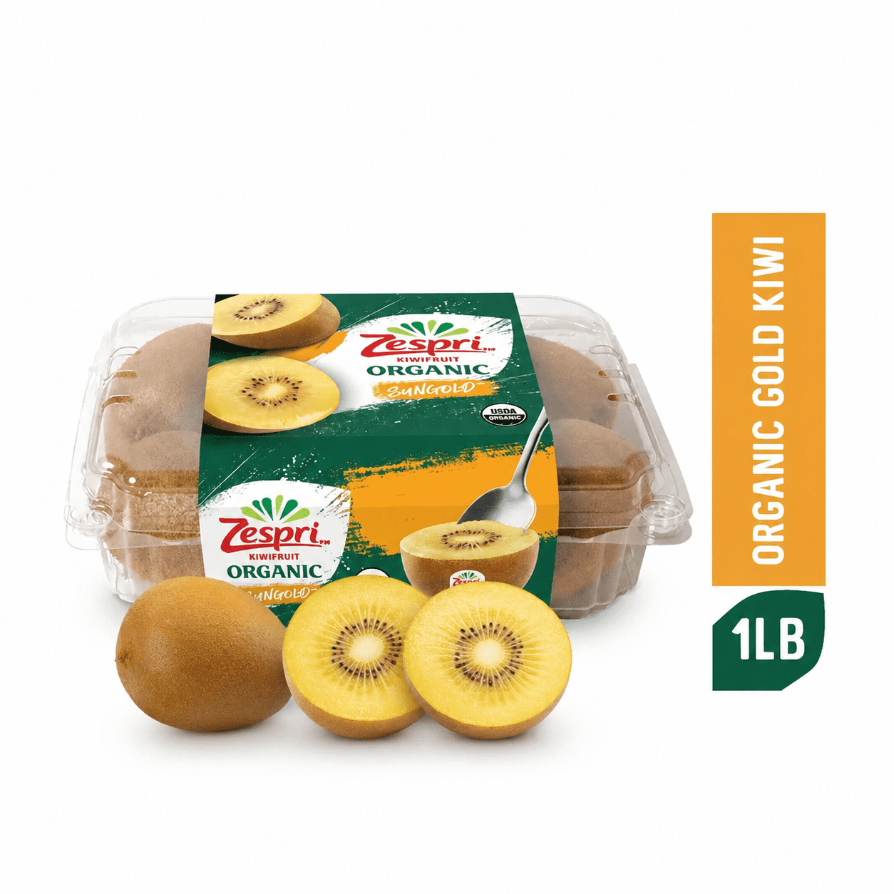 Fresh Gold Kiwi Organic 1lb Clamshell