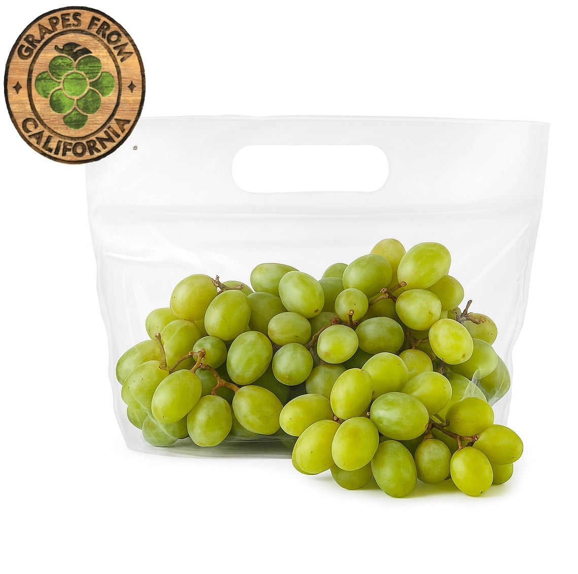 Green Seedless Grapes From California, Bag (2.25 lbs/Bag Est.)