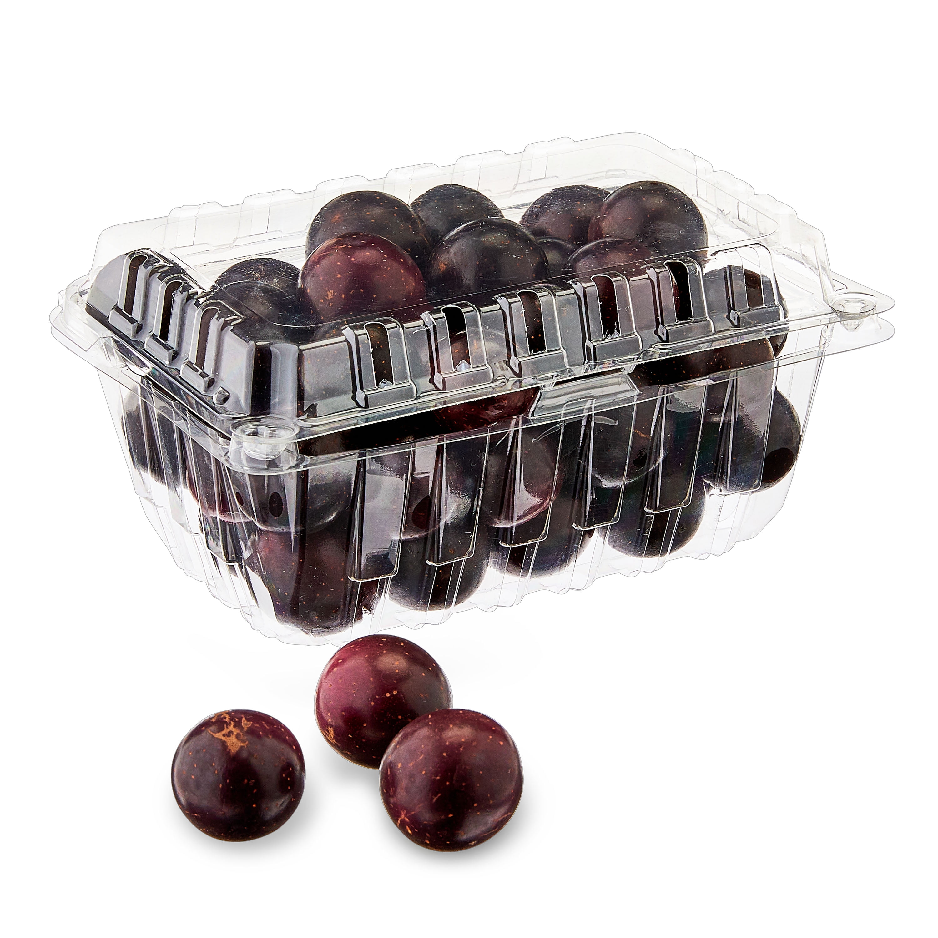 Fresh Muscadine Black Grapes, Whole, 1 lb Tray
