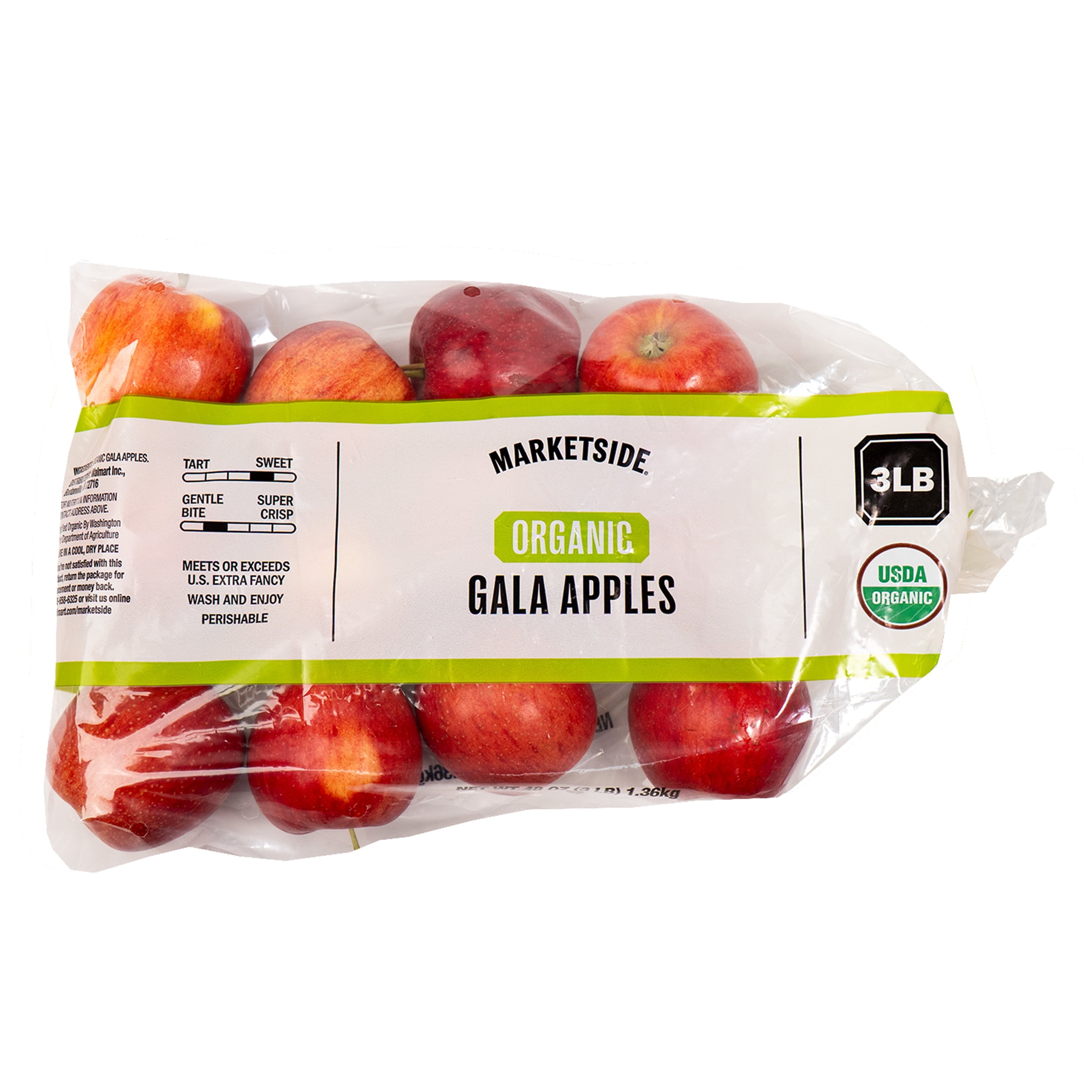 Fresh Organic Gala Apples, 3 lb Bag