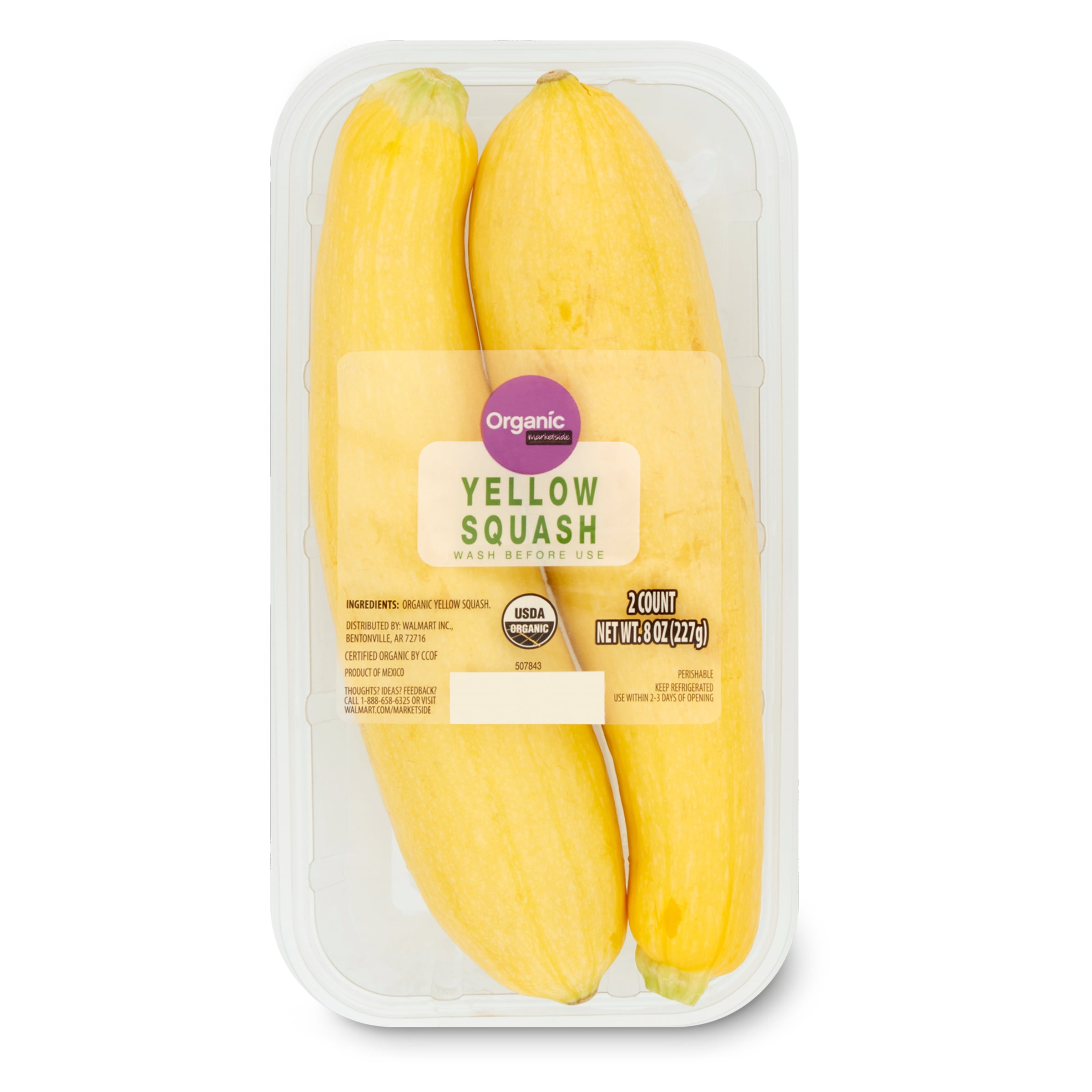 Marketside Organic Yellow Squash, 8 oz, 2 Count